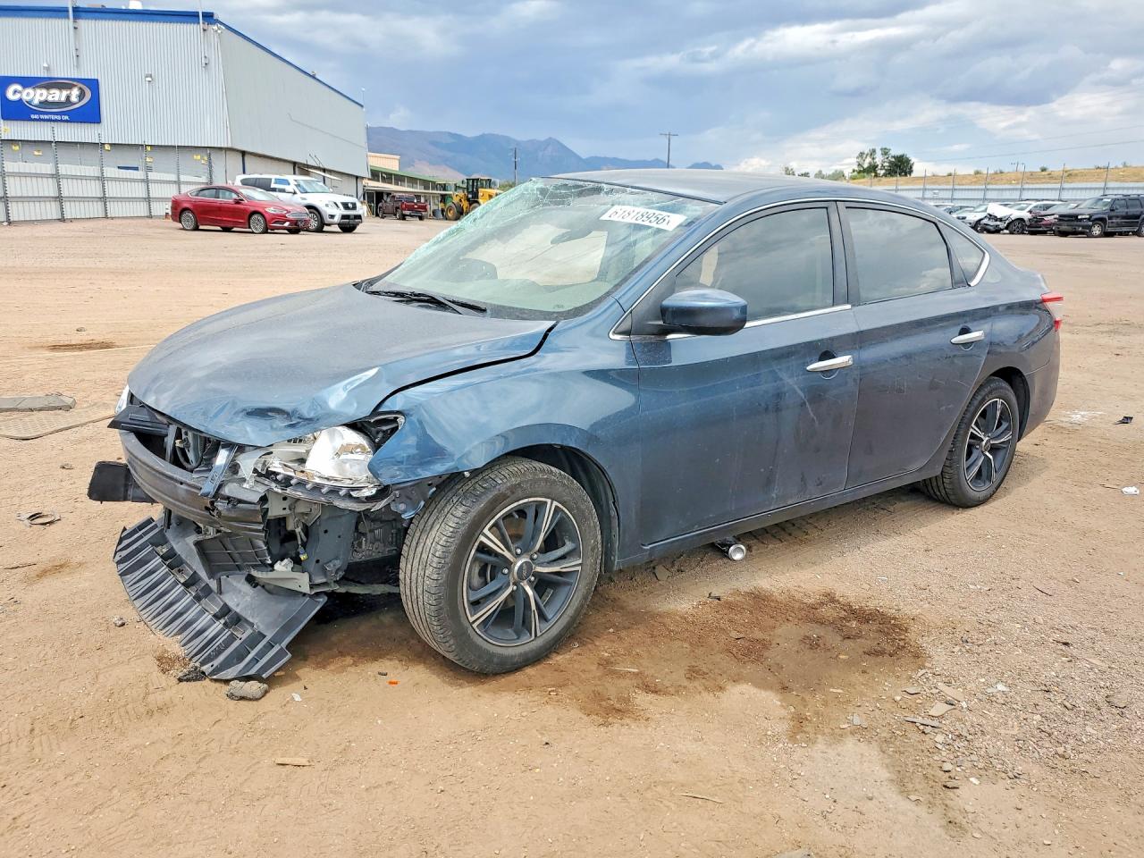 2014 Nissan Sentra Sv Blue vin: 3N1AB7AP5EY212895