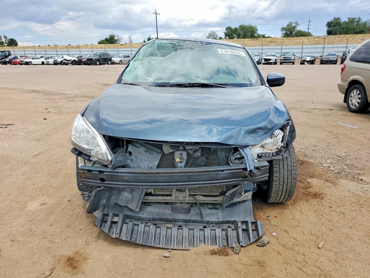 2014 Nissan Sentra Sv Blue vin: 3N1AB7AP5EY212895