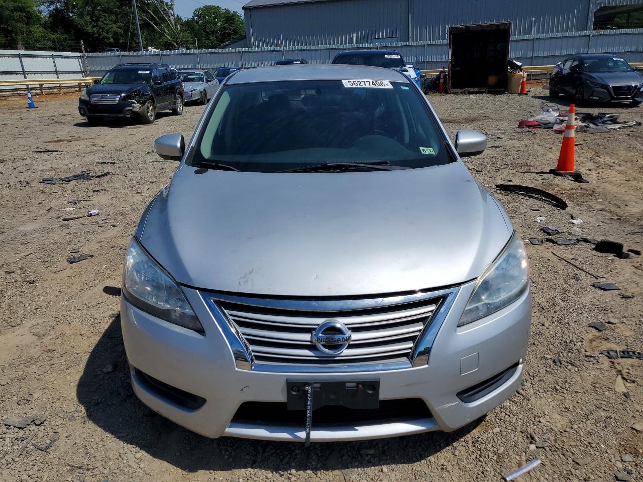 2014 Nissan Sentra Sv Серебряный vin: 3N1AB7AP5EY216283