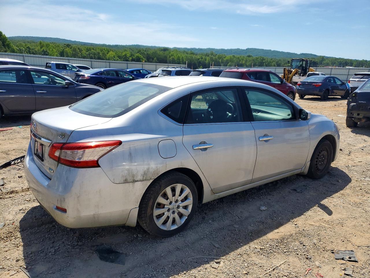 2014 Nissan Sentra Sv Серебряный vin: 3N1AB7AP5EY216283