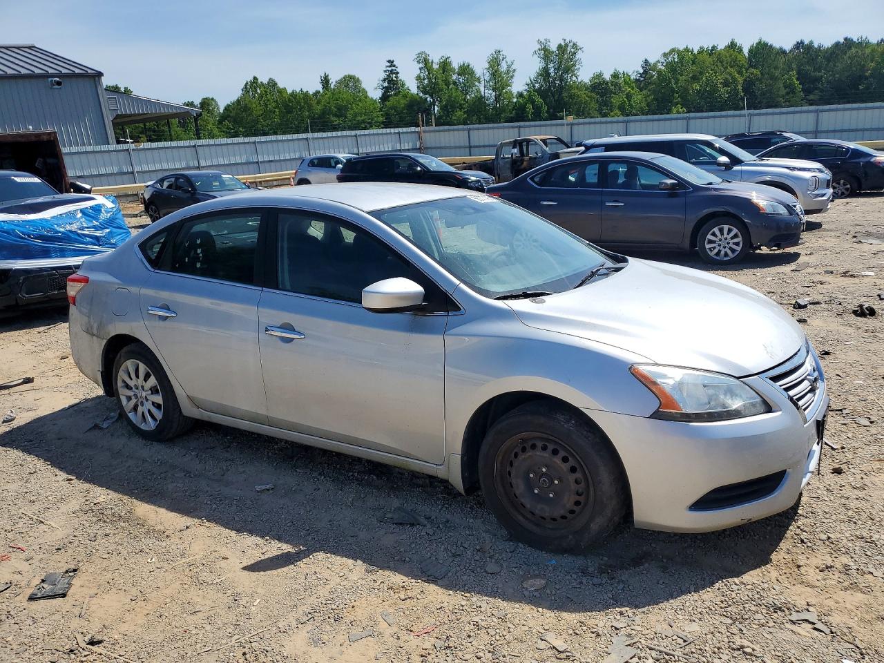 2014 Nissan Sentra Sv Серебряный vin: 3N1AB7AP5EY216283