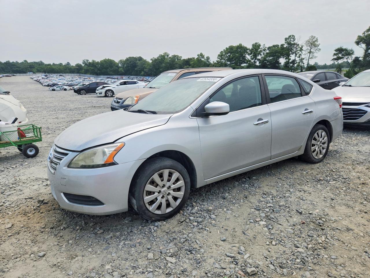 2014 Nissan Sentra S Silver vin: 3N1AB7AP5EY222195