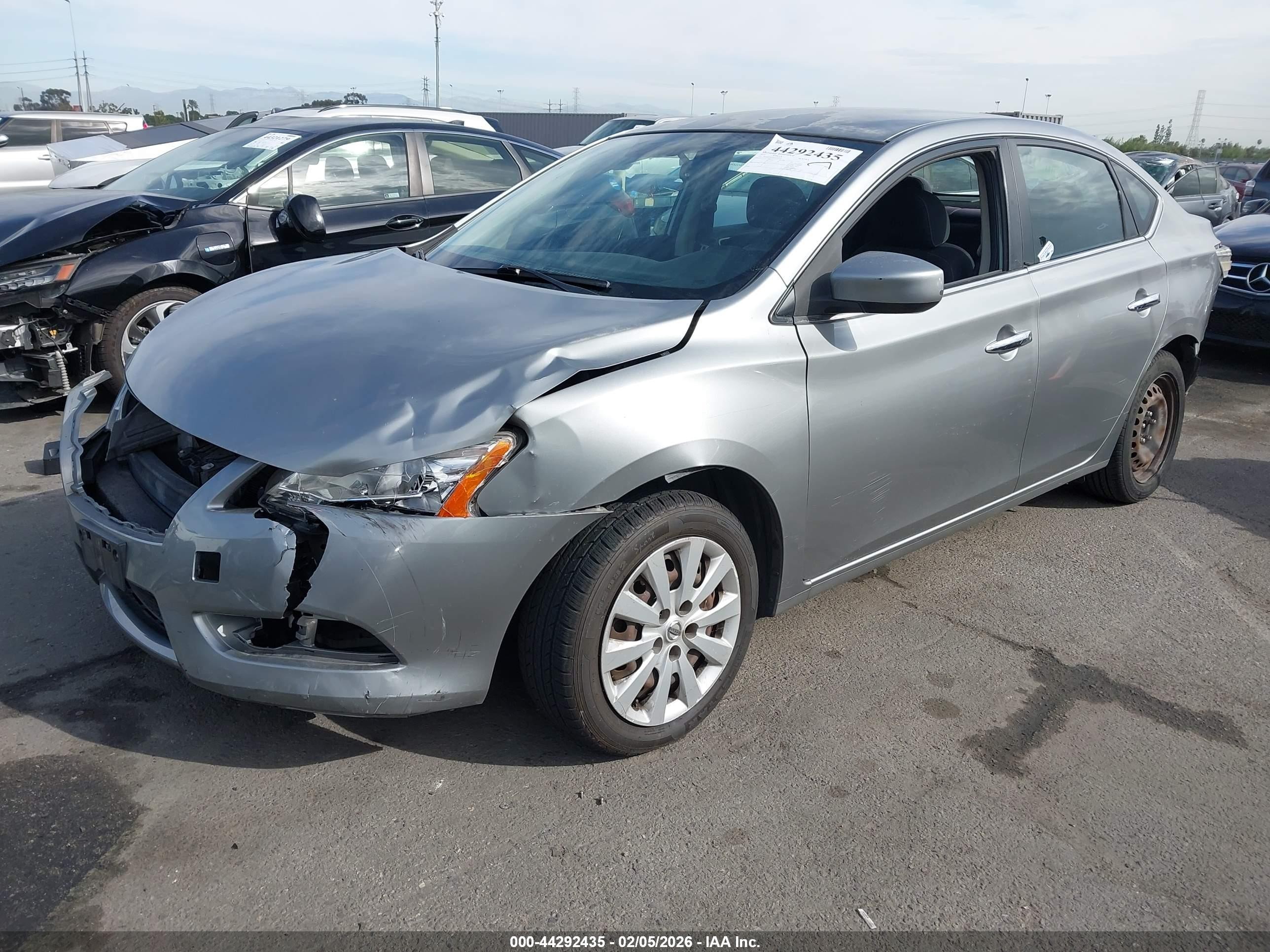 2014 Nissan Sentra S Silver vin: 3N1AB7AP5EY235500