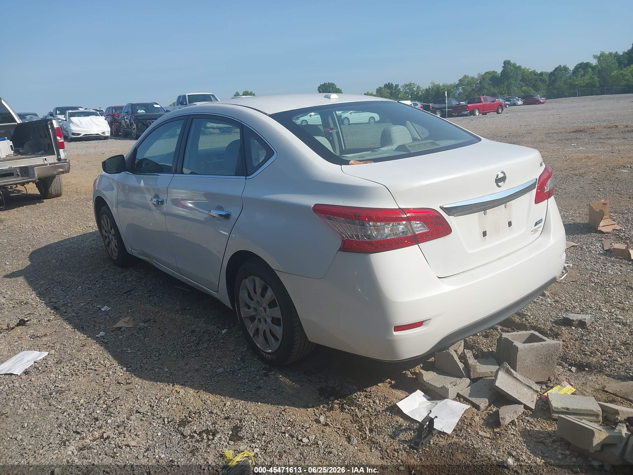 2014 Nissan Sentra Fe+ S/fe+ Sv/s/sl/sr/sv White vin: 3N1AB7AP5EY237165