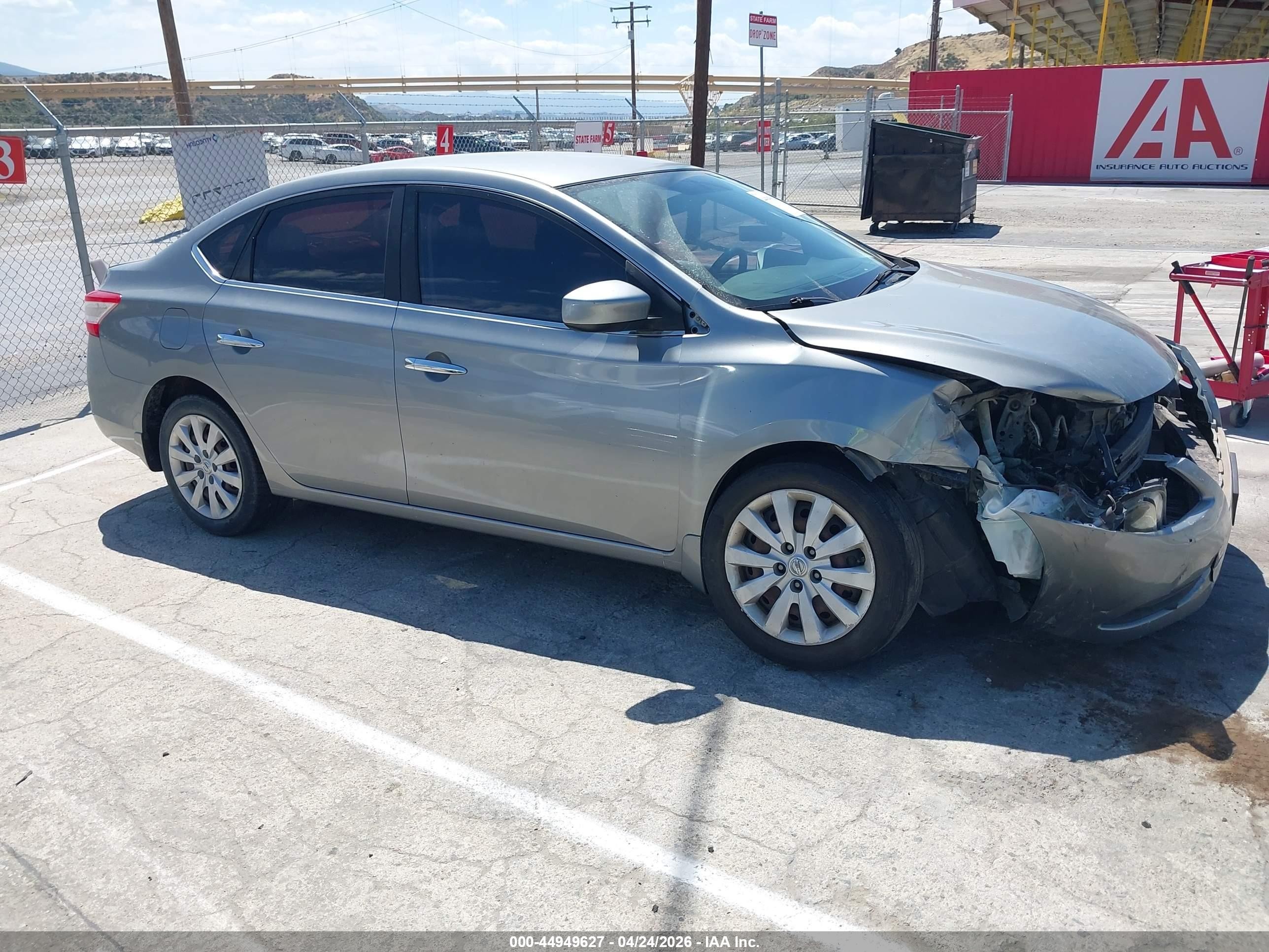 2014 Nissan Sentra Fe+ S/fe+ Sv/s/sl/sr/sv Серый vin: 3N1AB7AP5EY239546