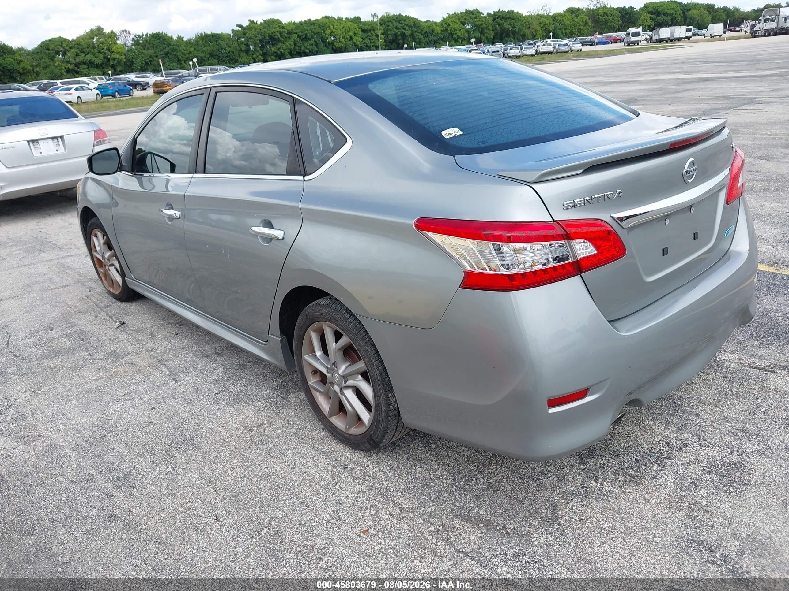 2014 Nissan Sentra Sr Gray vin: 3N1AB7AP5EY242883