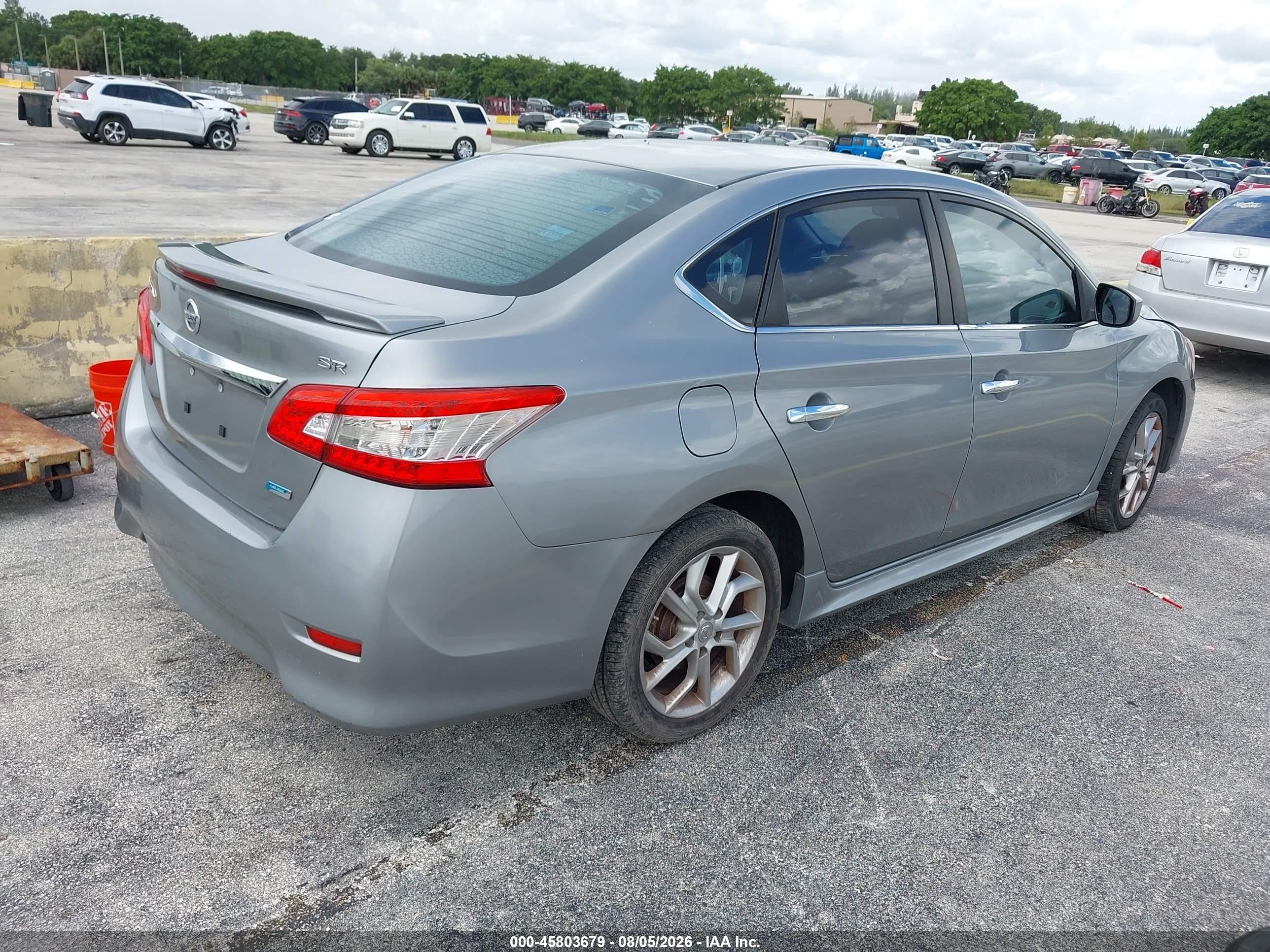 2014 Nissan Sentra Sr Gray vin: 3N1AB7AP5EY242883