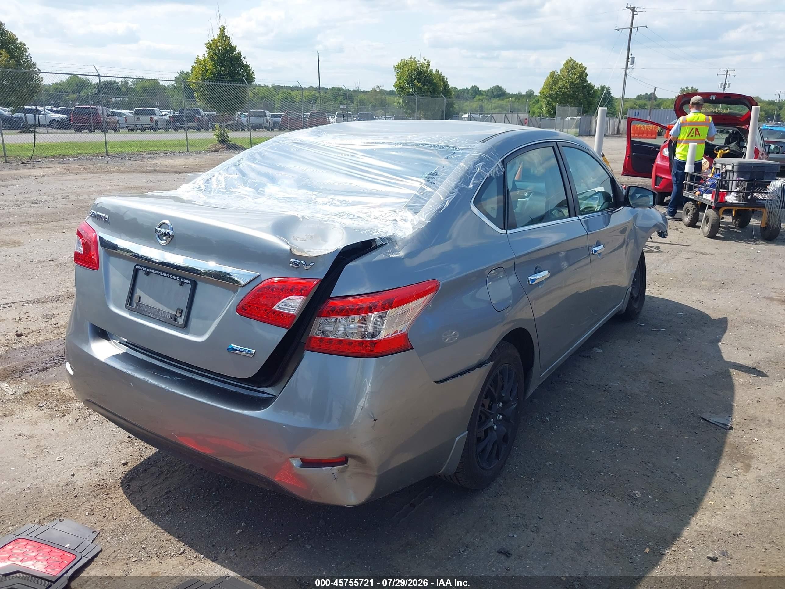 2014 Nissan Sentra Fe+ S/fe+ Sv/s/sl/sr/sv Silver vin: 3N1AB7AP5EY249400