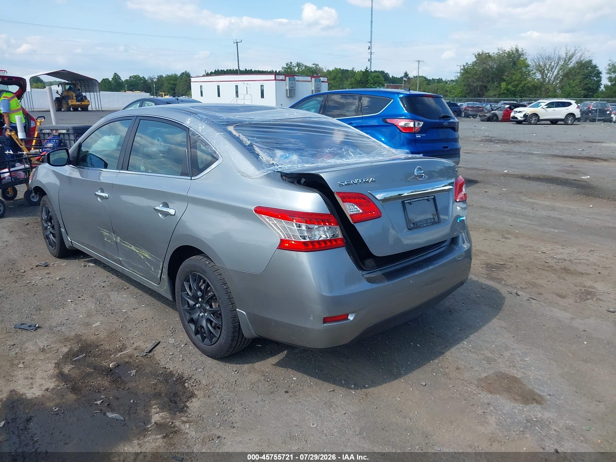2014 Nissan Sentra Fe+ S/fe+ Sv/s/sl/sr/sv Silver vin: 3N1AB7AP5EY249400