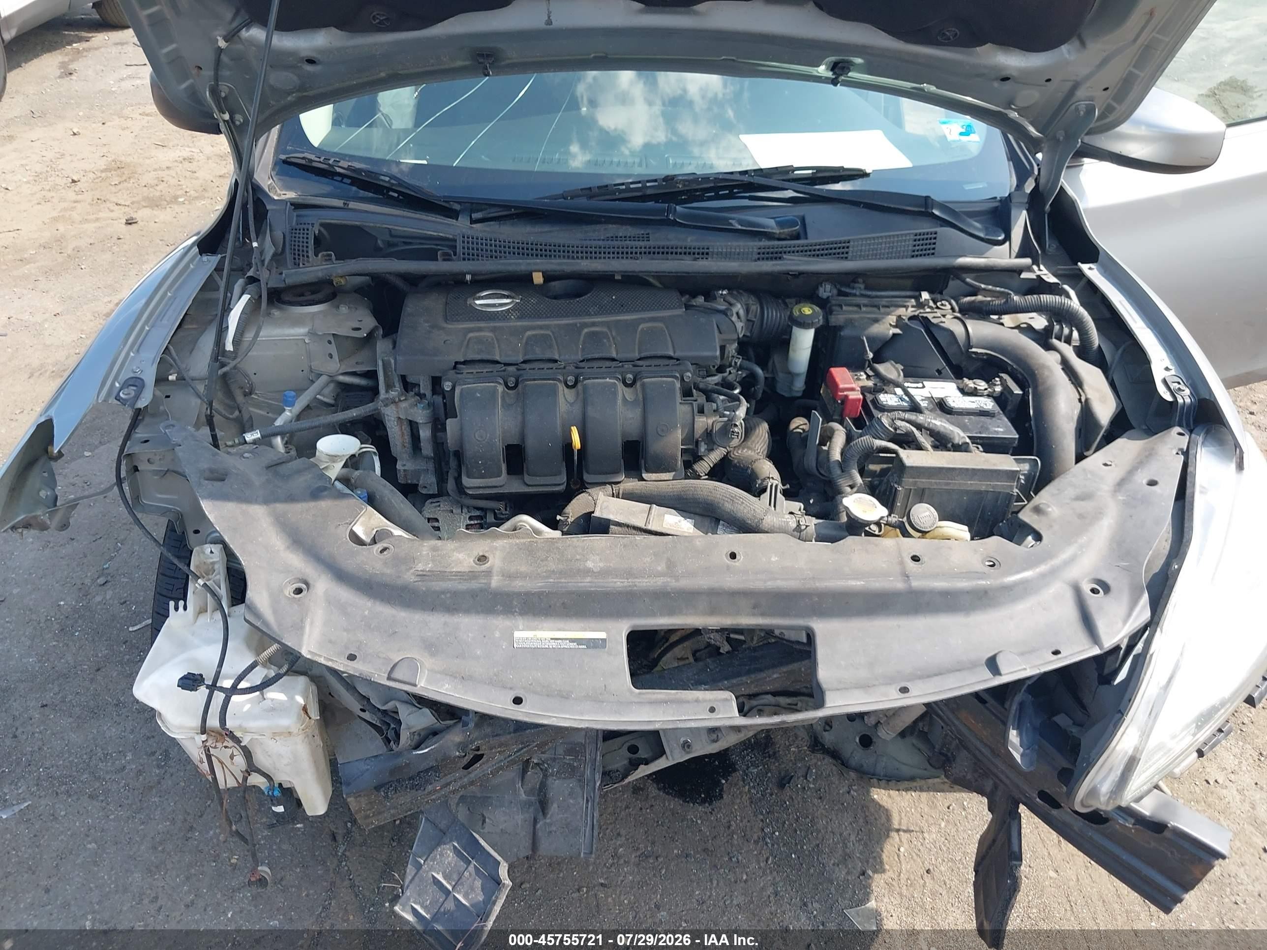 2014 Nissan Sentra Fe+ S/fe+ Sv/s/sl/sr/sv Silver vin: 3N1AB7AP5EY249400