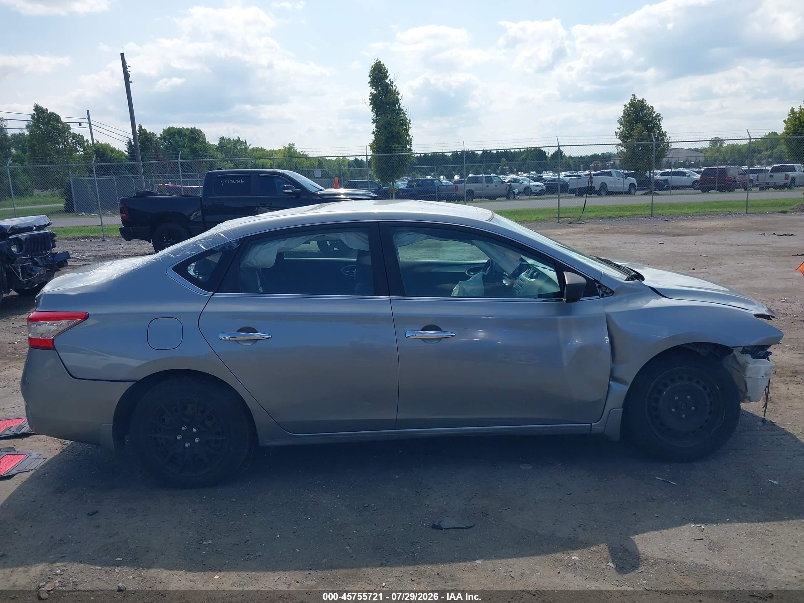 2014 Nissan Sentra Fe+ S/fe+ Sv/s/sl/sr/sv Silver vin: 3N1AB7AP5EY249400
