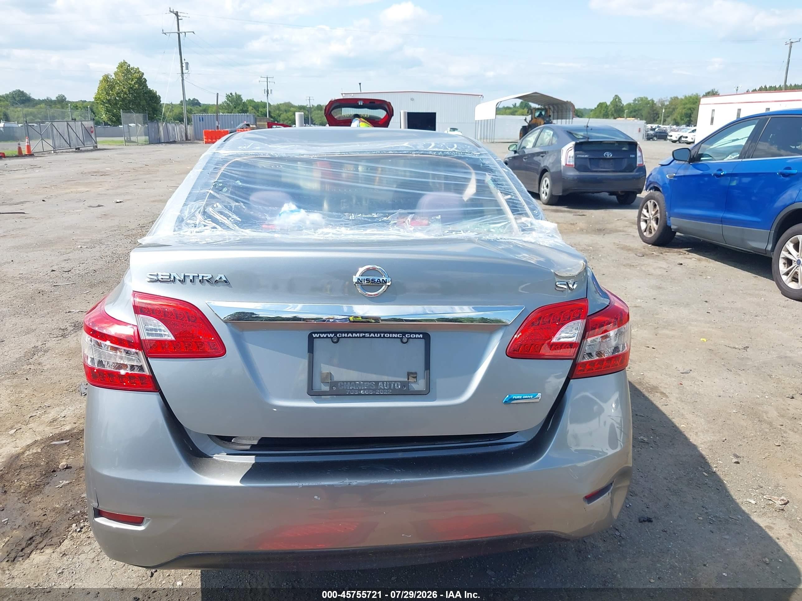2014 Nissan Sentra Fe+ S/fe+ Sv/s/sl/sr/sv Silver vin: 3N1AB7AP5EY249400