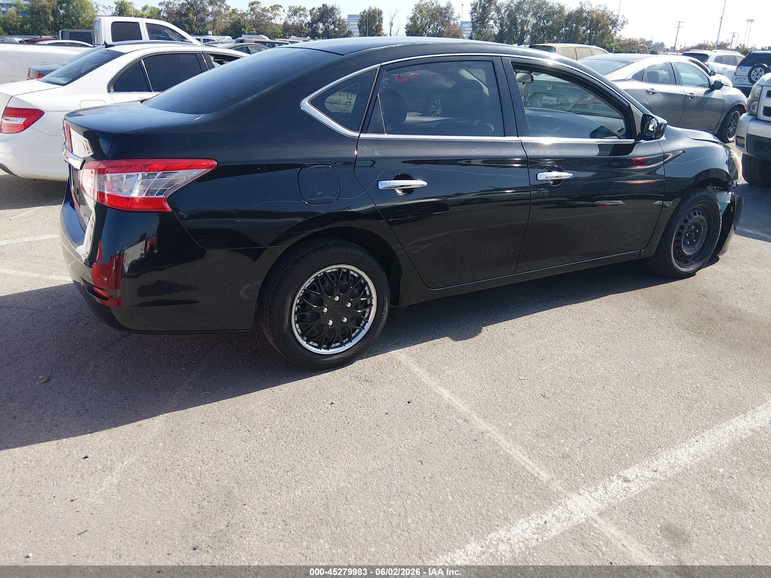 2014 Nissan Sentra S Black vin: 3N1AB7AP5EY249462