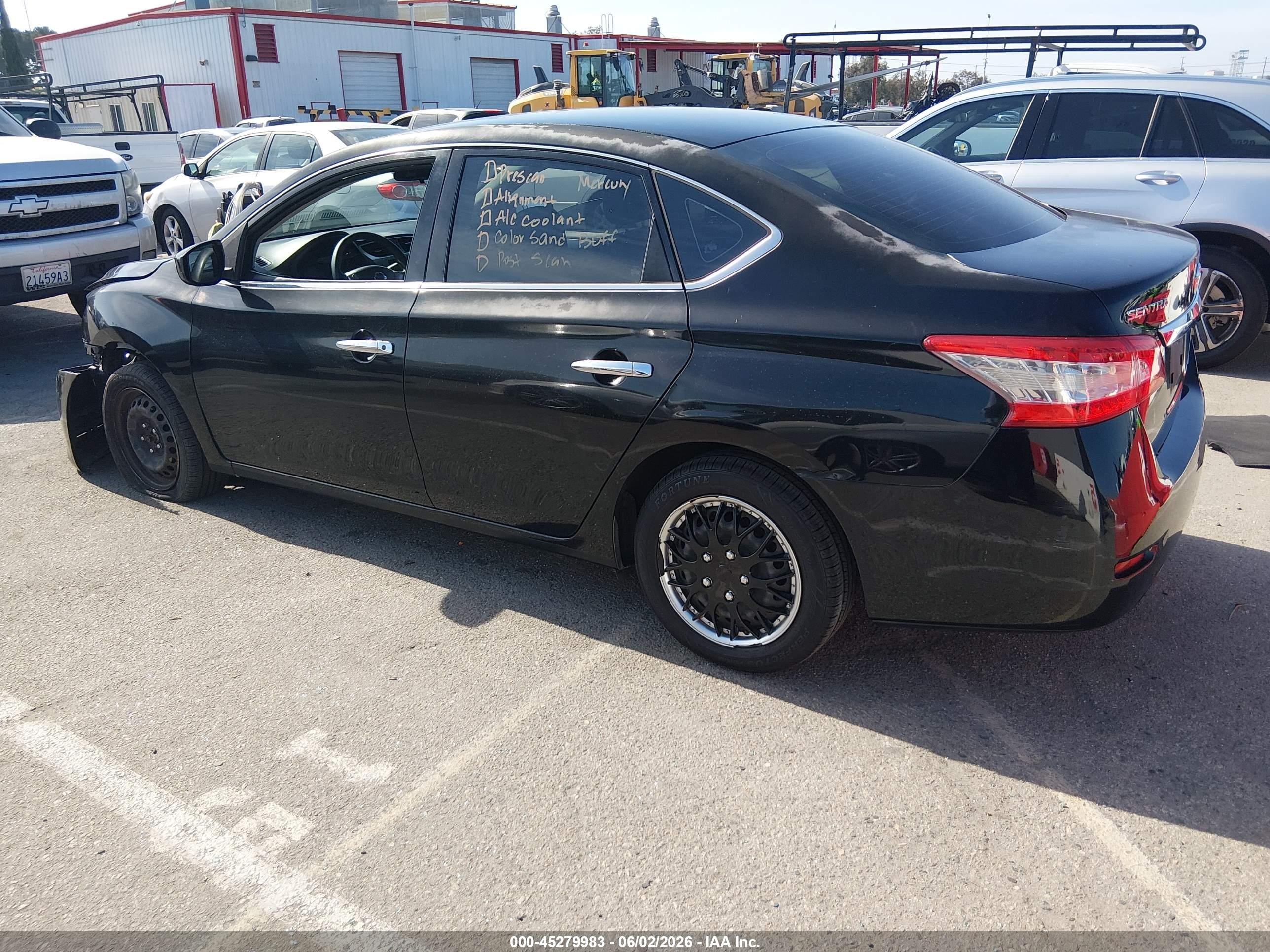 2014 Nissan Sentra S Black vin: 3N1AB7AP5EY249462