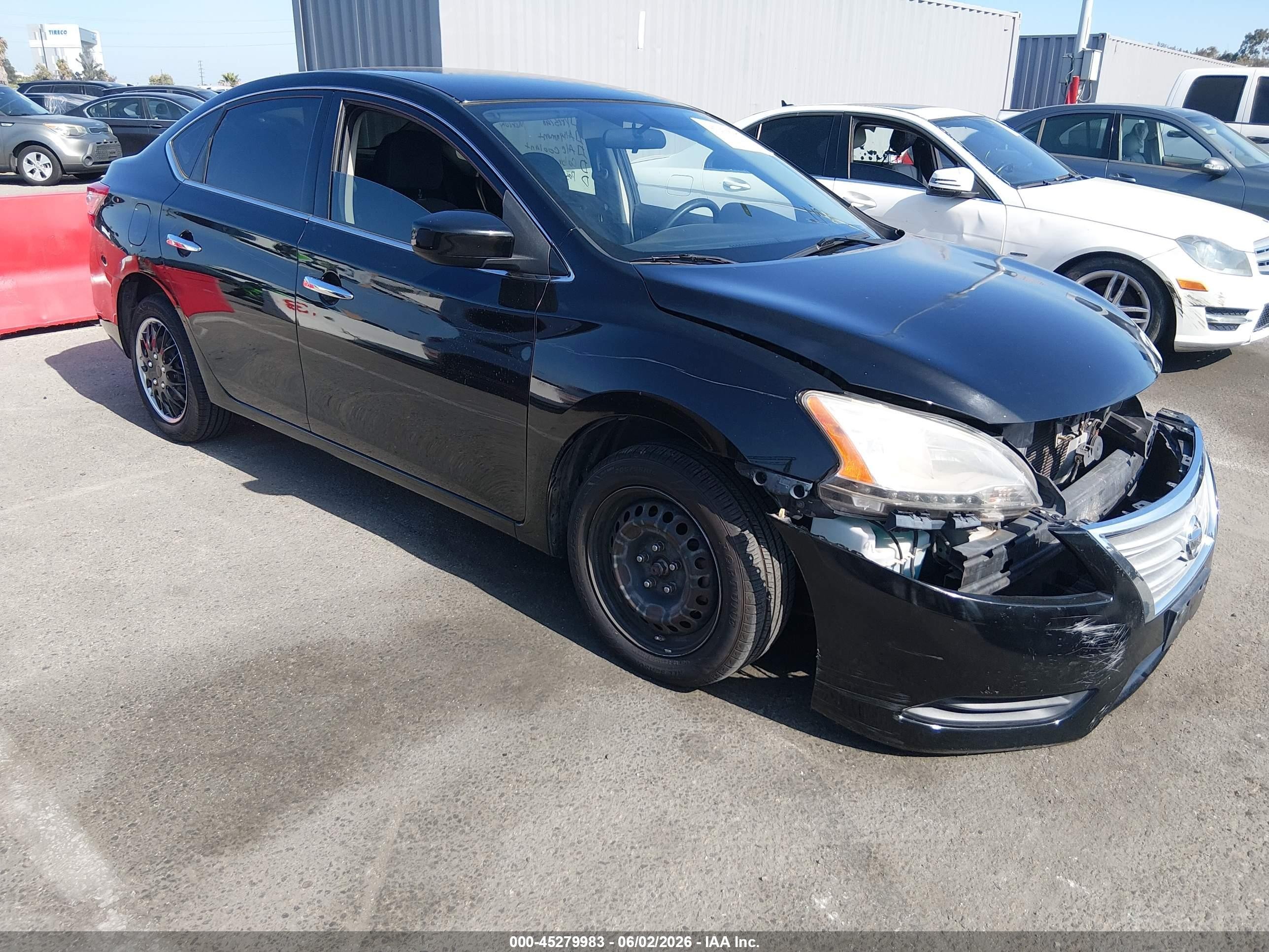 2014 Nissan Sentra S Black vin: 3N1AB7AP5EY249462