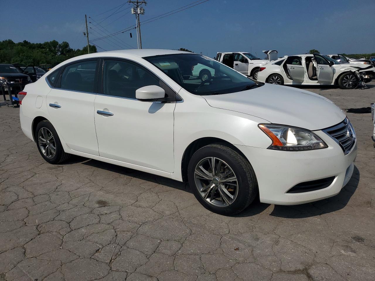2014 Nissan Sentra Sv White vin: 3N1AB7AP5EY258680