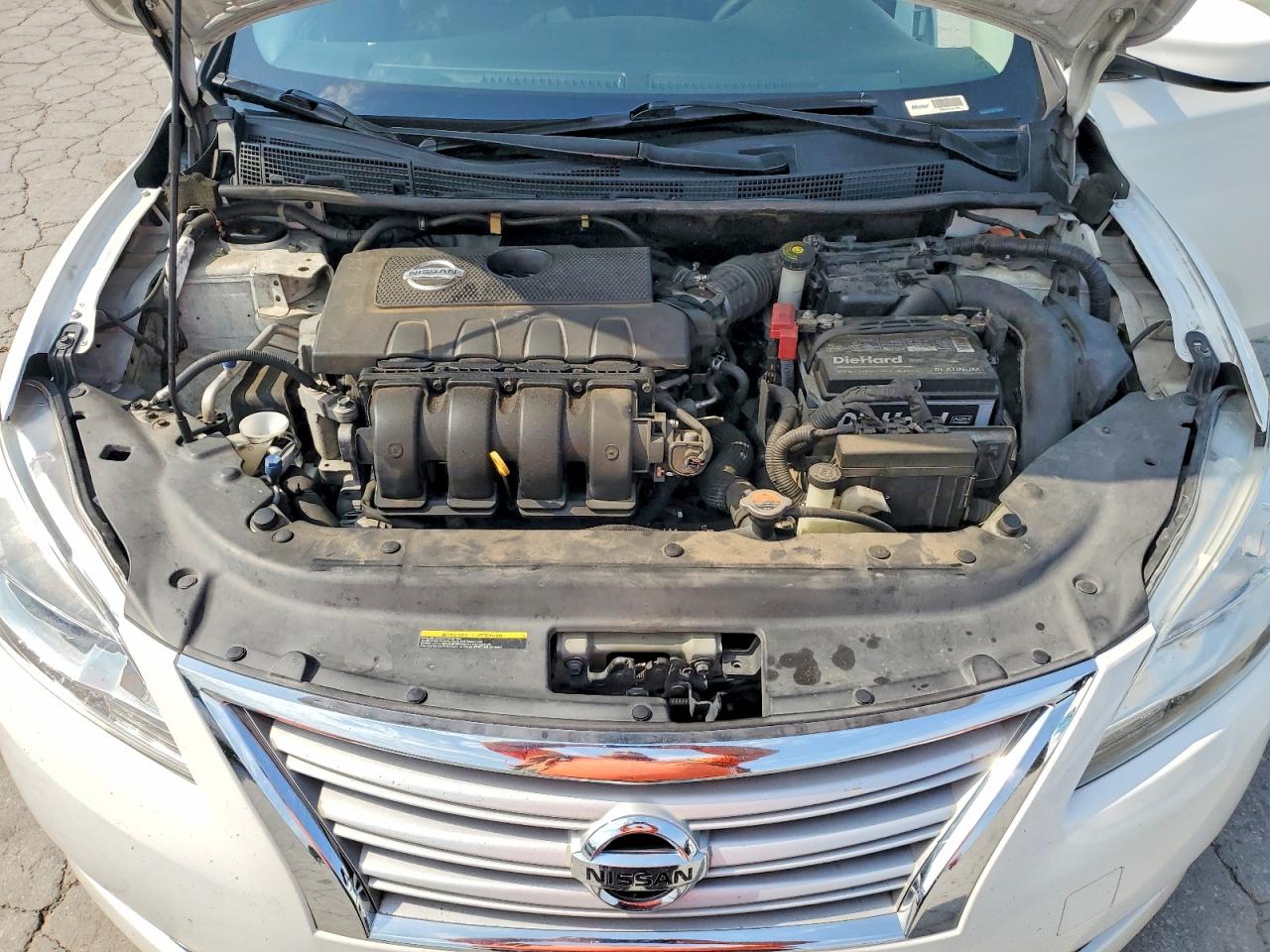 2014 Nissan Sentra Sv White vin: 3N1AB7AP5EY258680