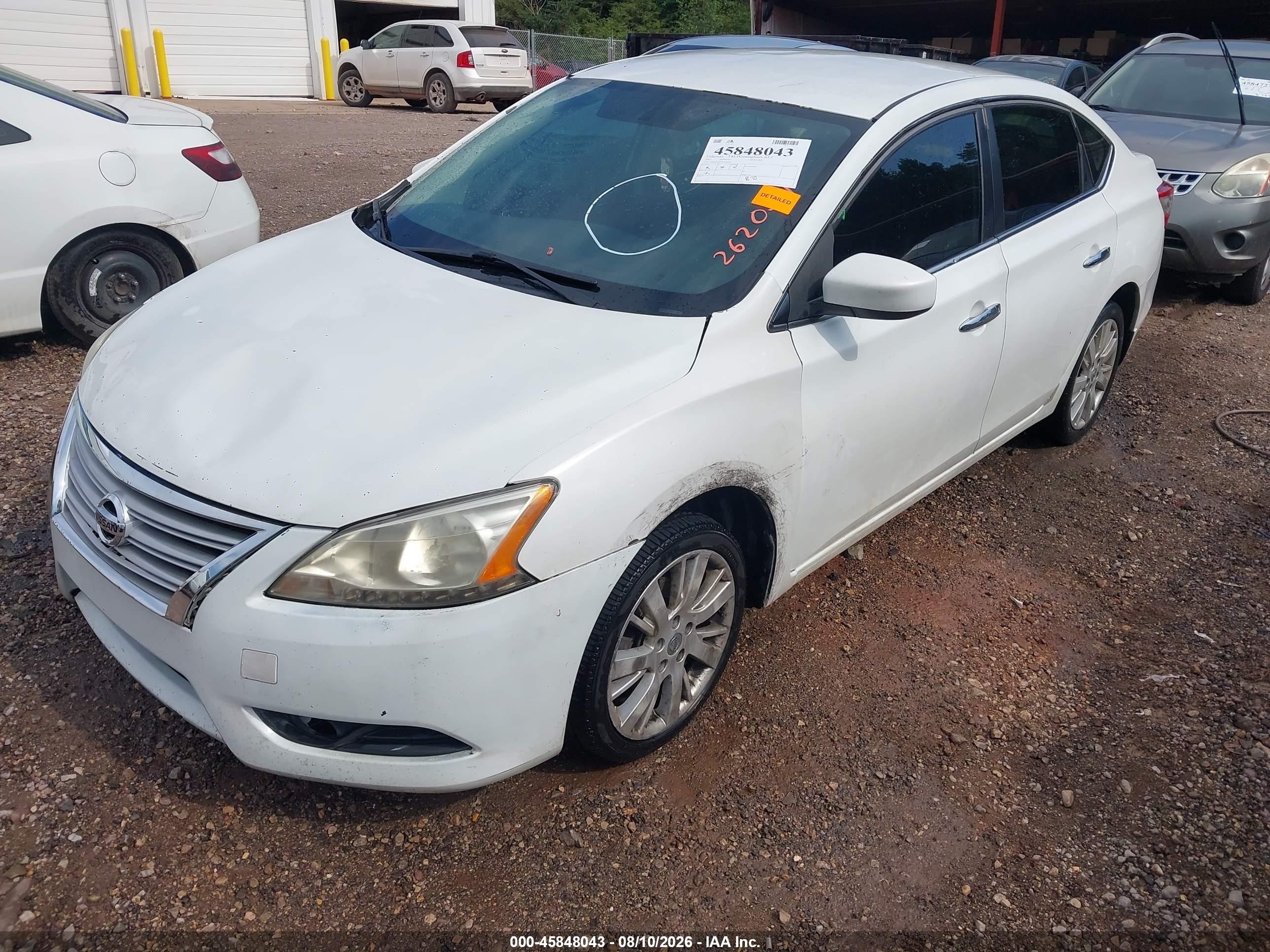 2014 Nissan Sentra Fe+ S/fe+ Sv/s/sl/sr/sv Белый vin: 3N1AB7AP5EY262051