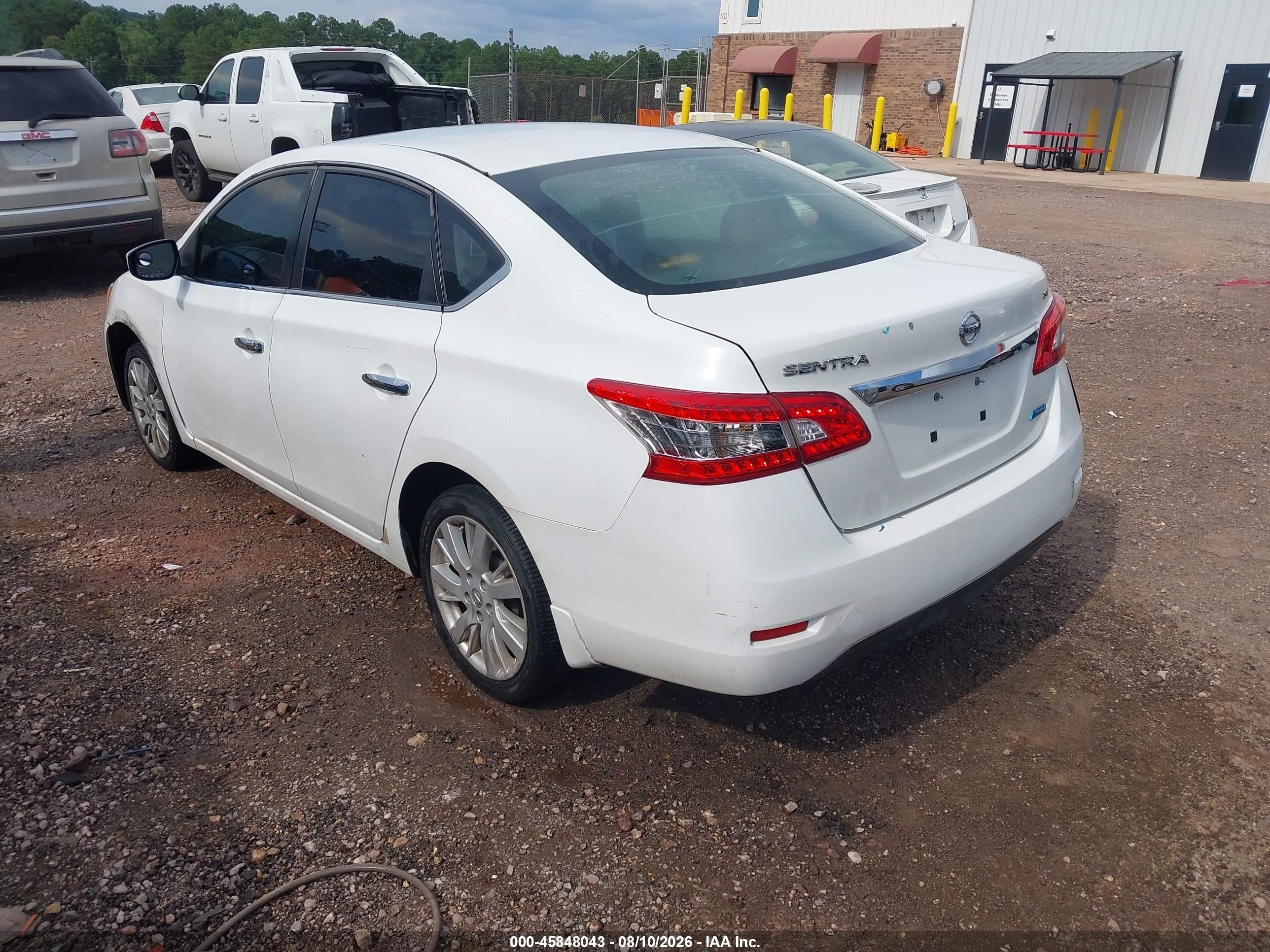 2014 Nissan Sentra Fe+ S/fe+ Sv/s/sl/sr/sv Белый vin: 3N1AB7AP5EY262051