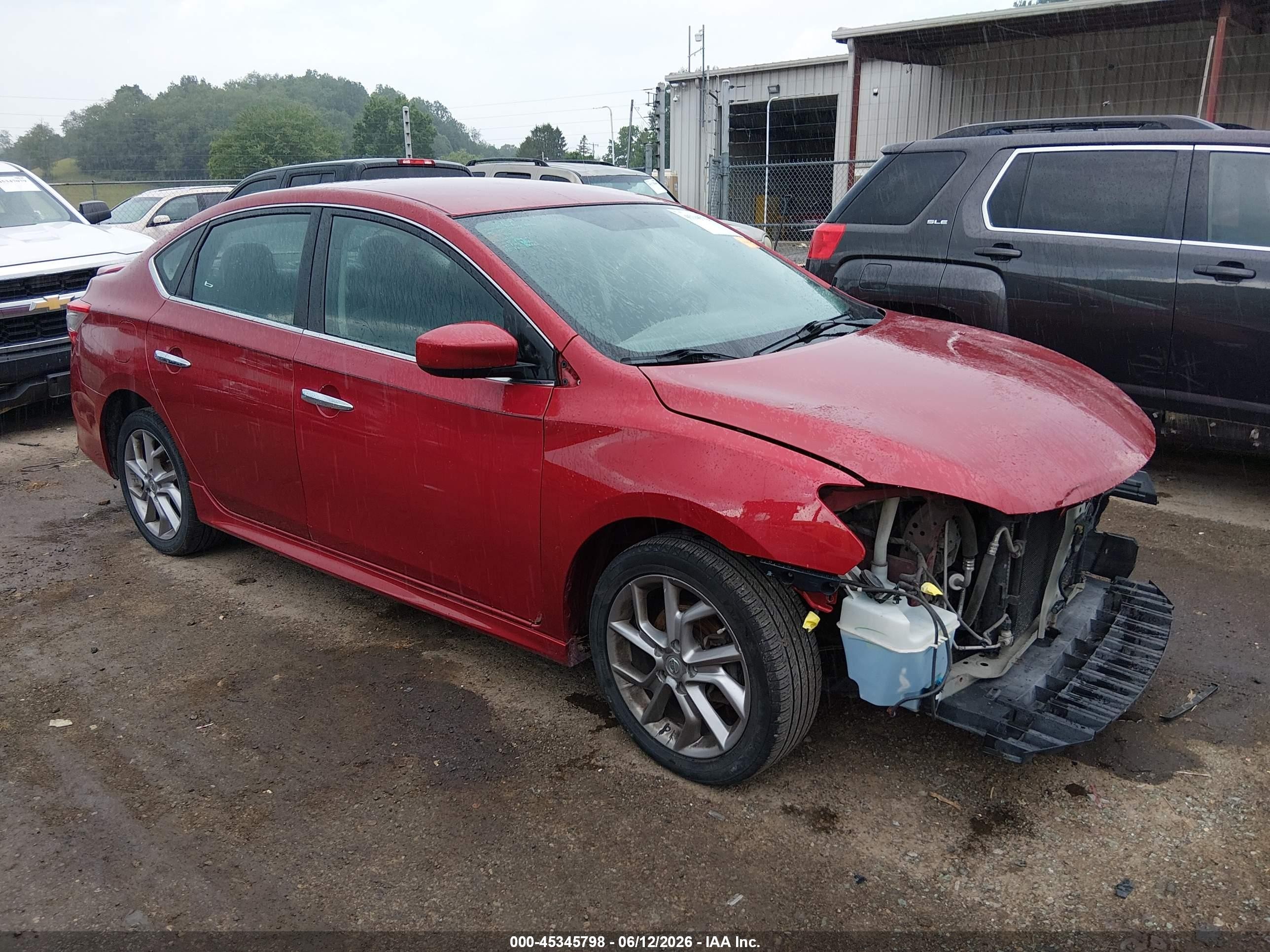 2014 Nissan Sentra Sr Red vin: 3N1AB7AP5EY271025