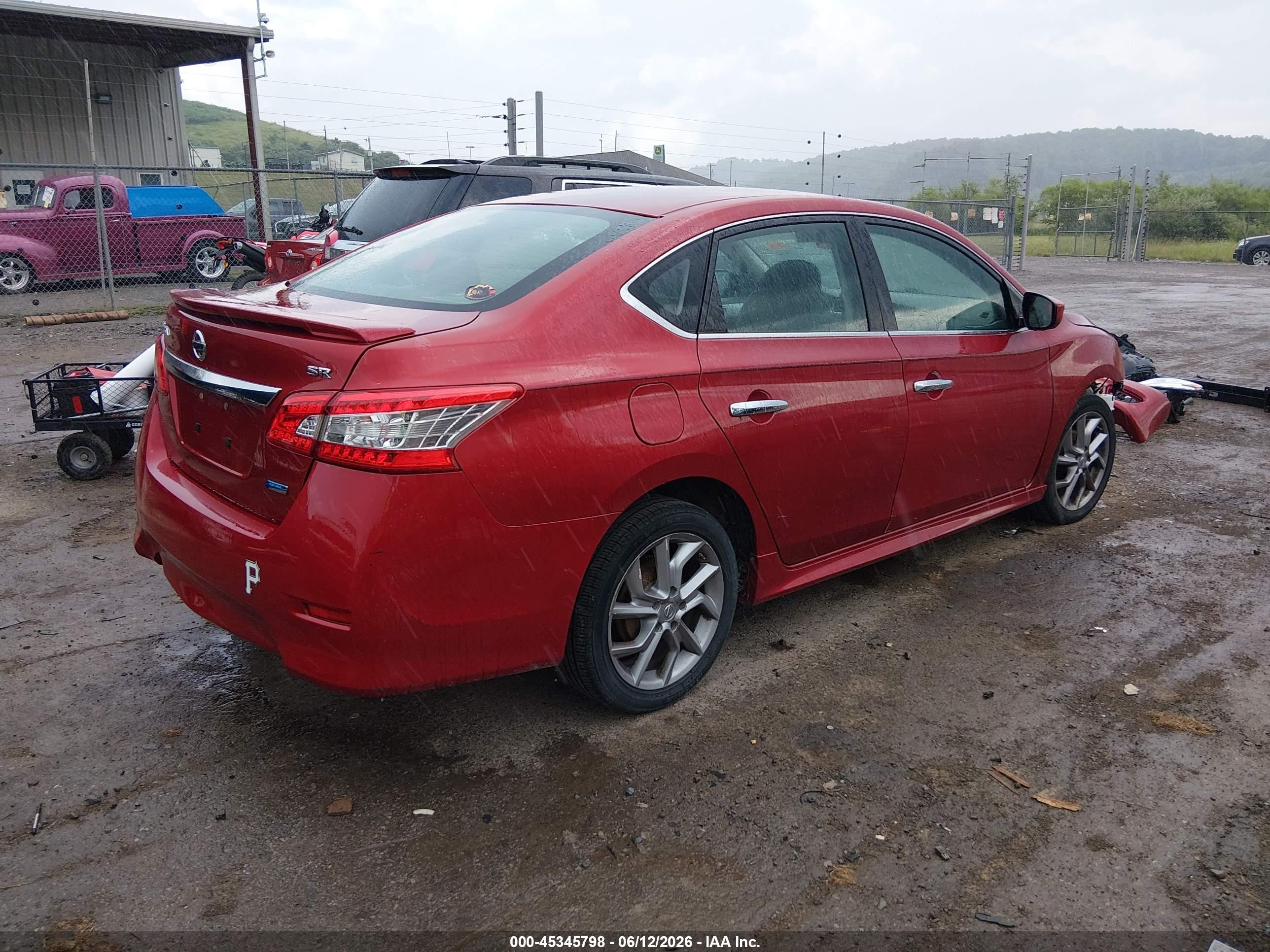 2014 Nissan Sentra Sr Red vin: 3N1AB7AP5EY271025