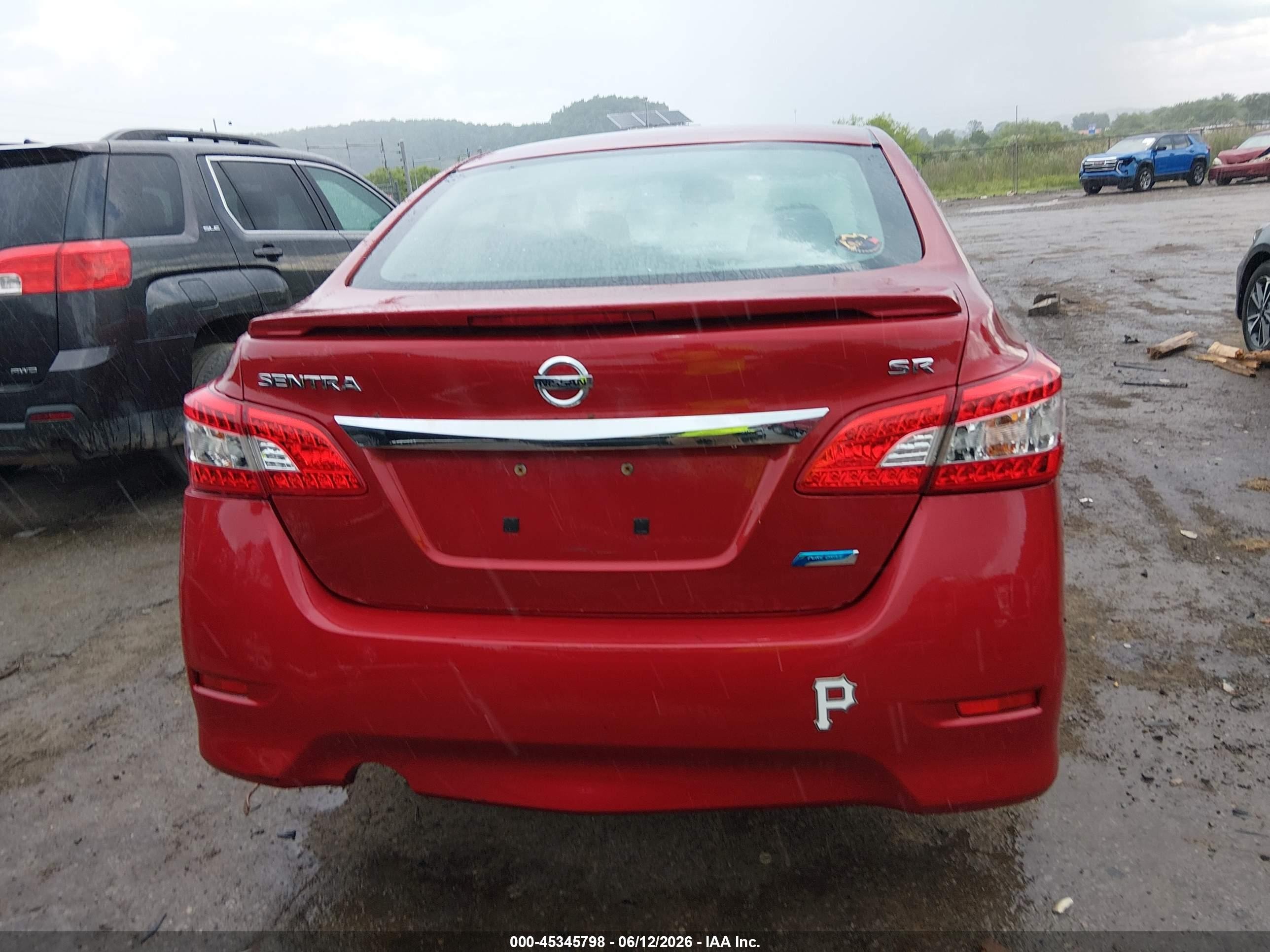 2014 Nissan Sentra Sr Red vin: 3N1AB7AP5EY271025