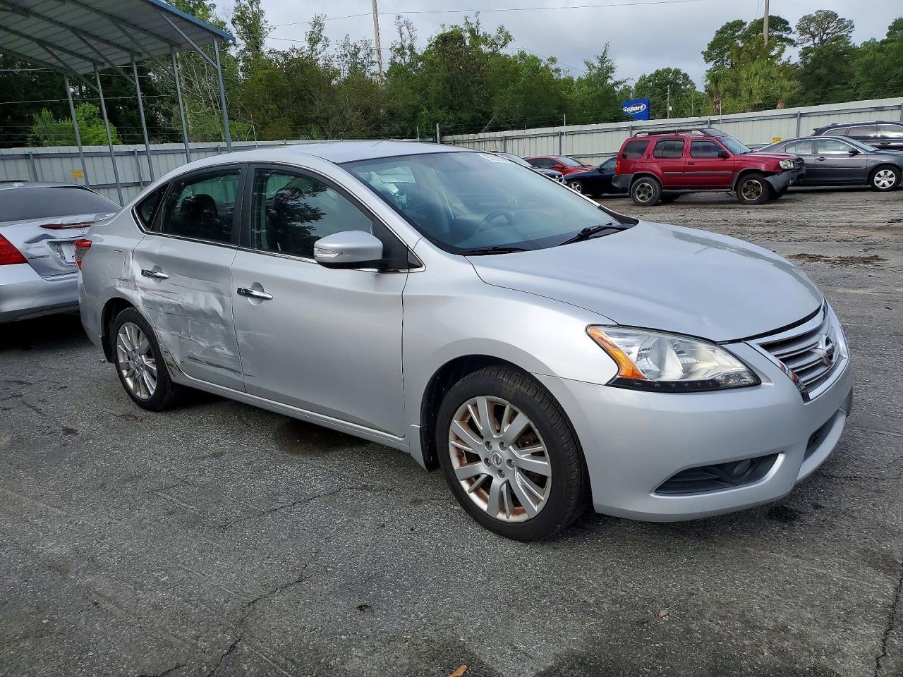 2014 Nissan Sentra Sl Silver vin: 3N1AB7AP5EY276340