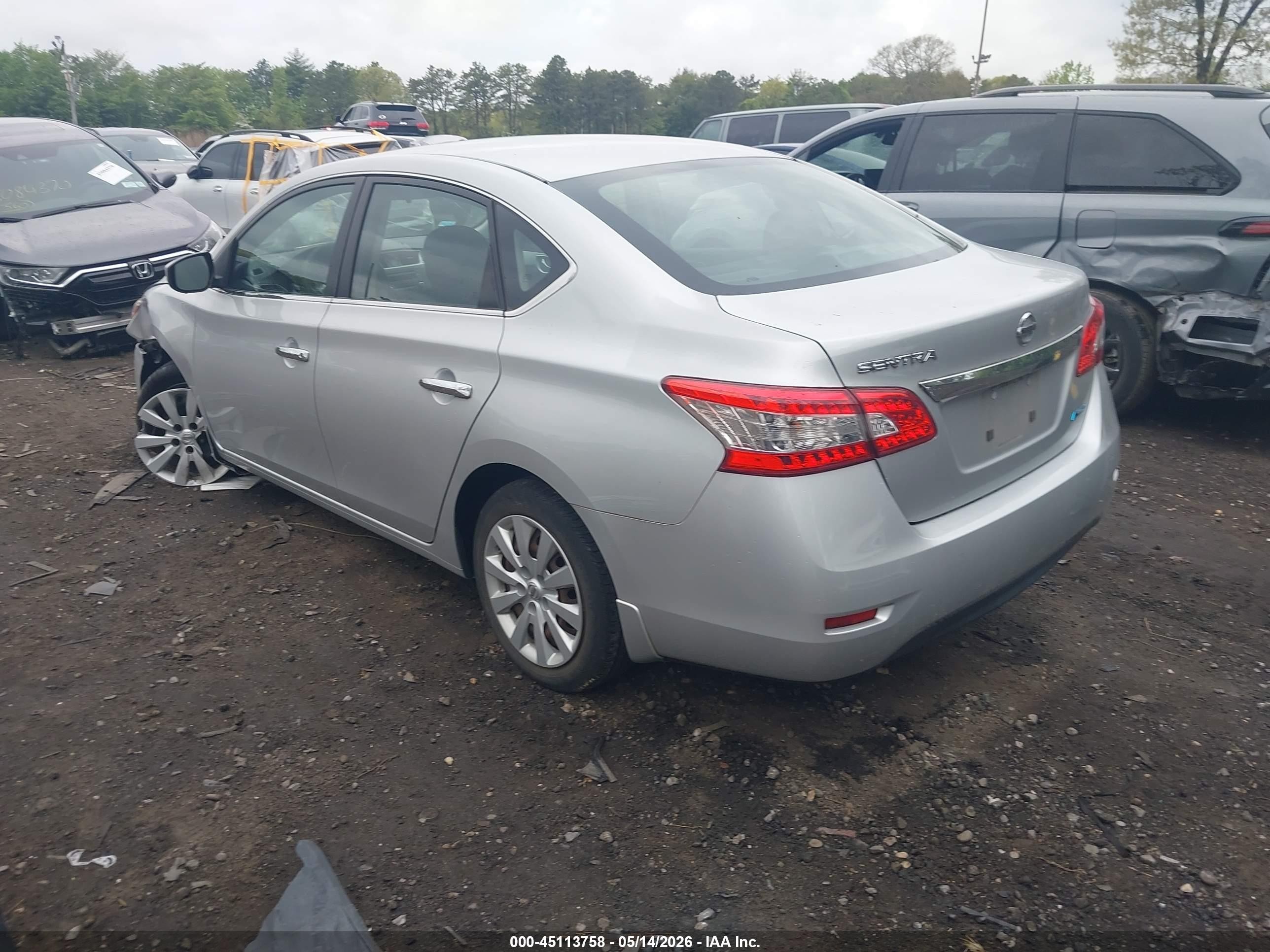 2014 Nissan Sentra S Silver vin: 3N1AB7AP5EY277147