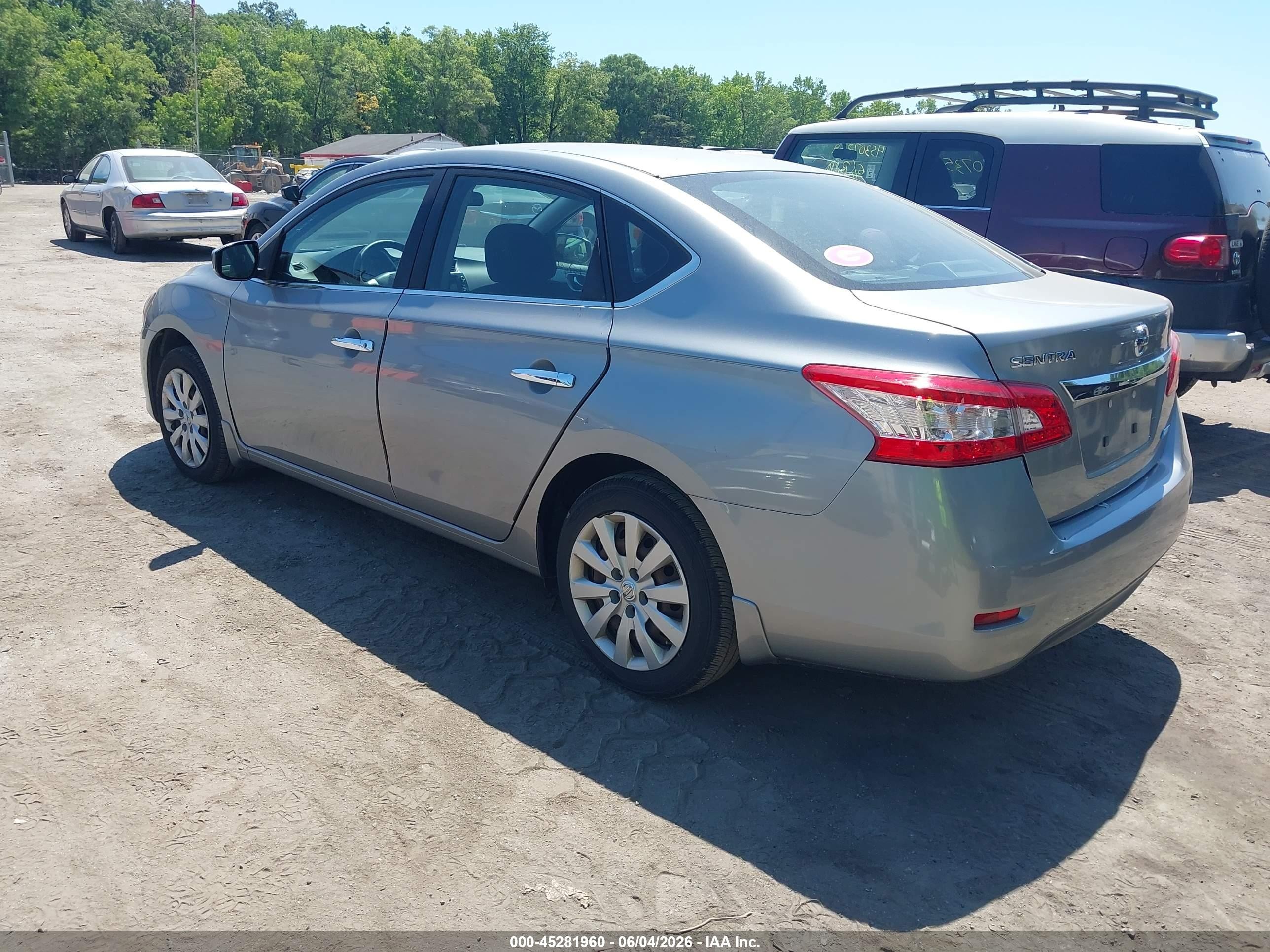 2014 Nissan Sentra S Silver vin: 3N1AB7AP5EY277469