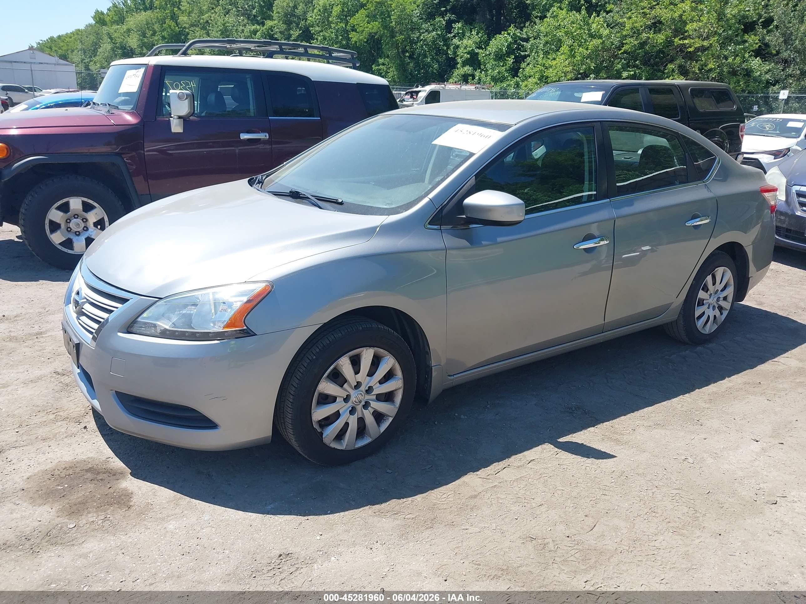 2014 Nissan Sentra S Silver vin: 3N1AB7AP5EY277469