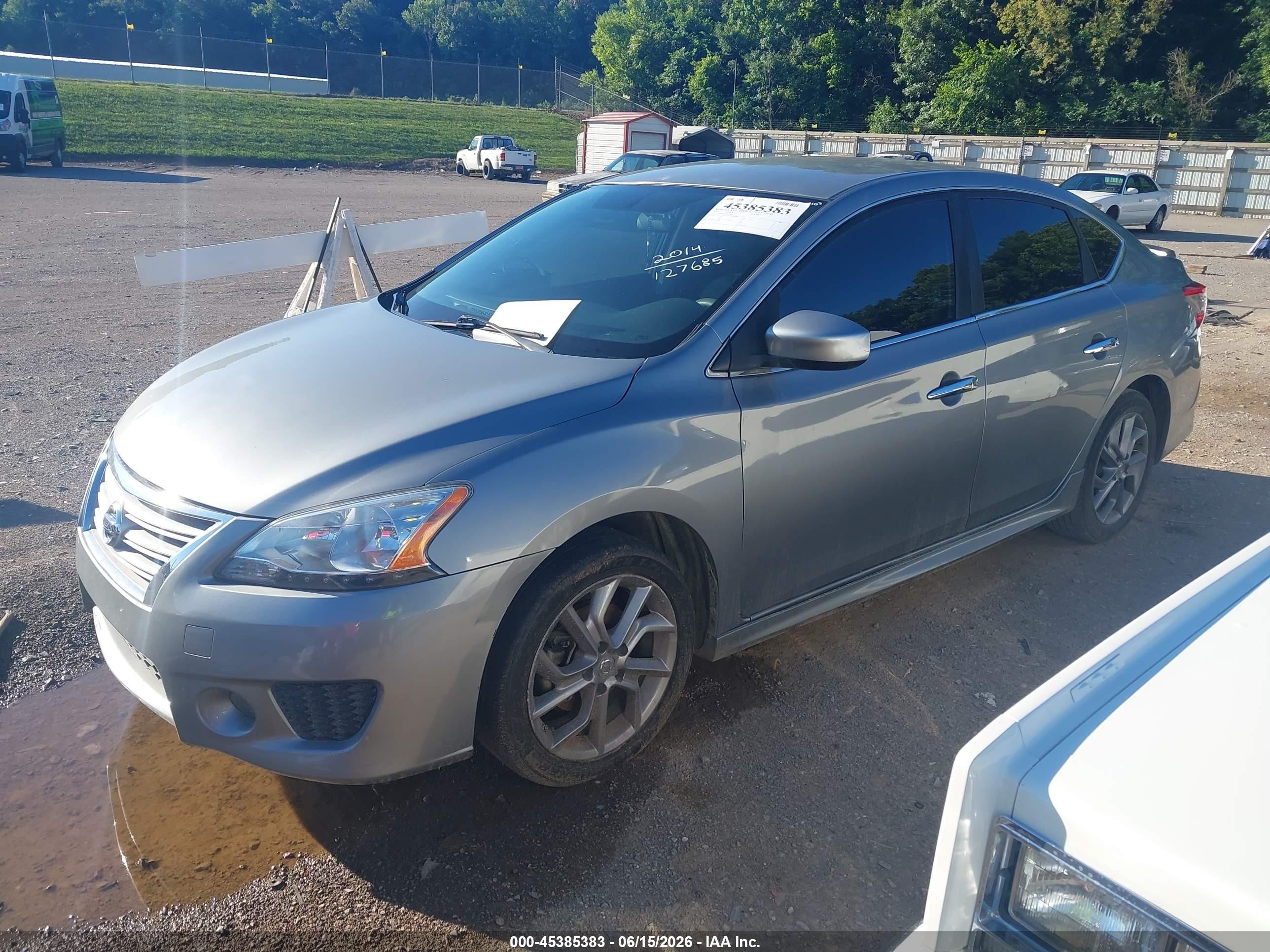2014 Nissan Sentra Sr Серый vin: 3N1AB7AP5EY286513
