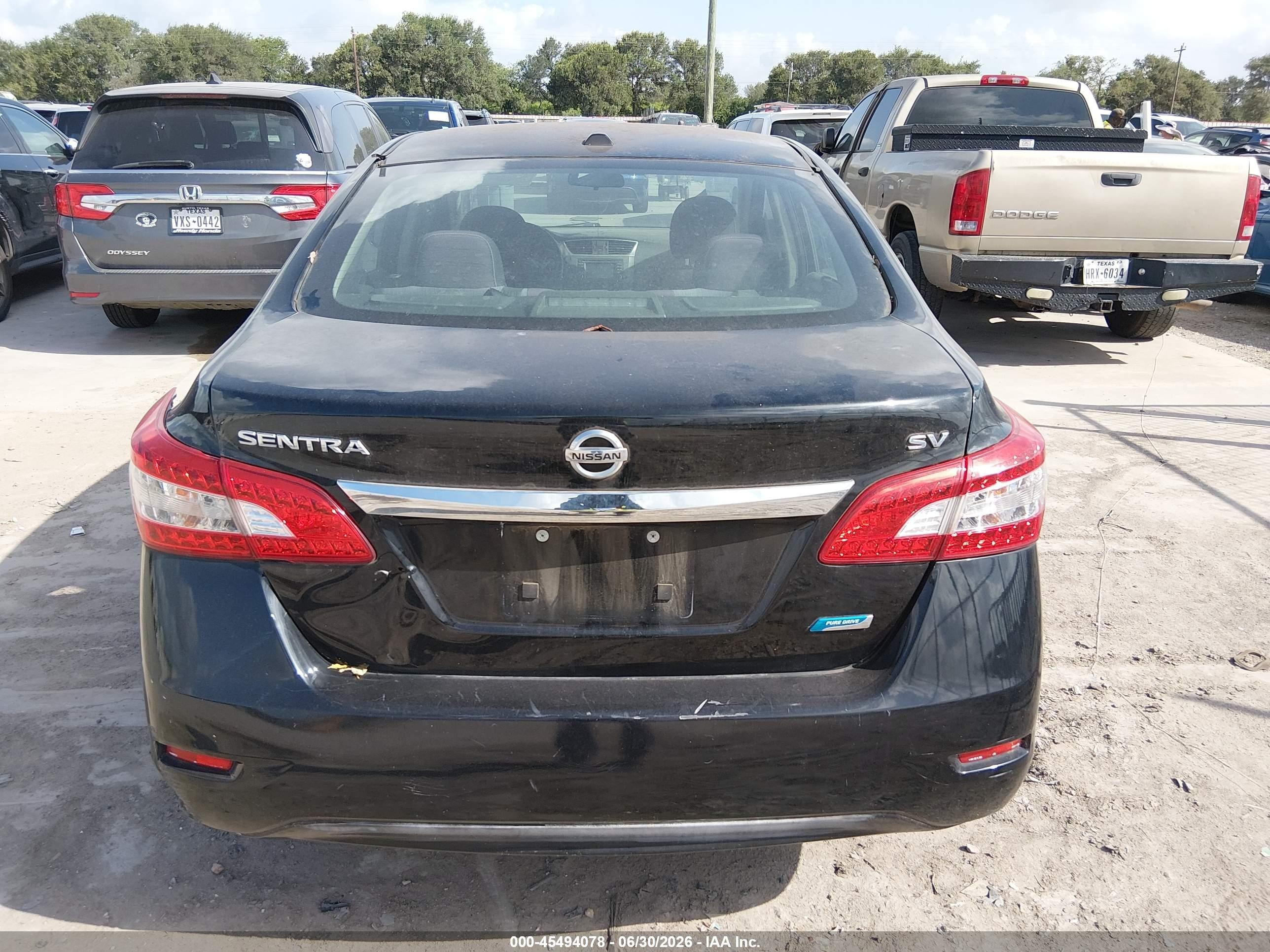 2014 Nissan Sentra Sv Black vin: 3N1AB7AP5EY287063