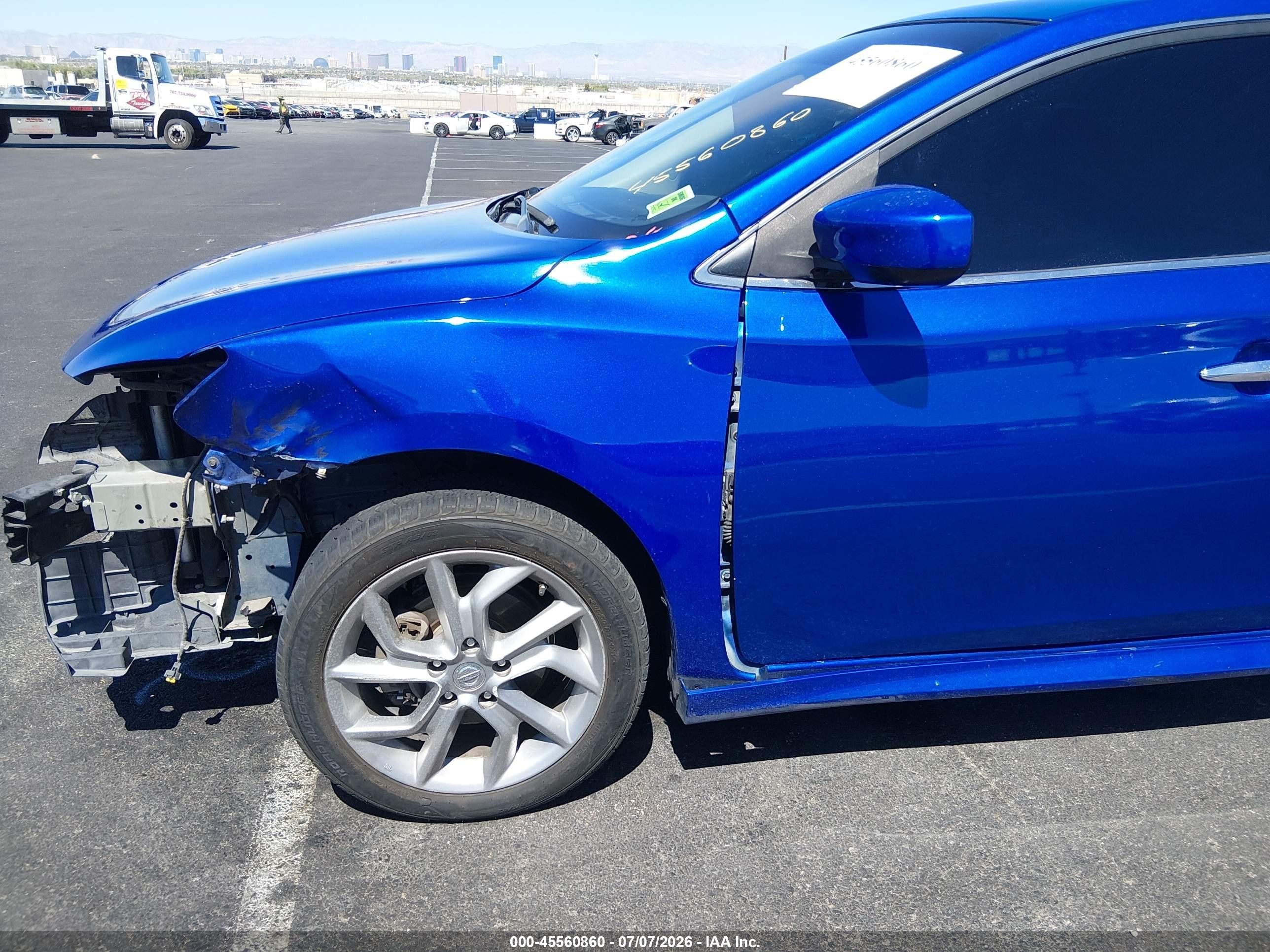2014 Nissan Sentra Sr Blue vin: 3N1AB7AP5EY298824