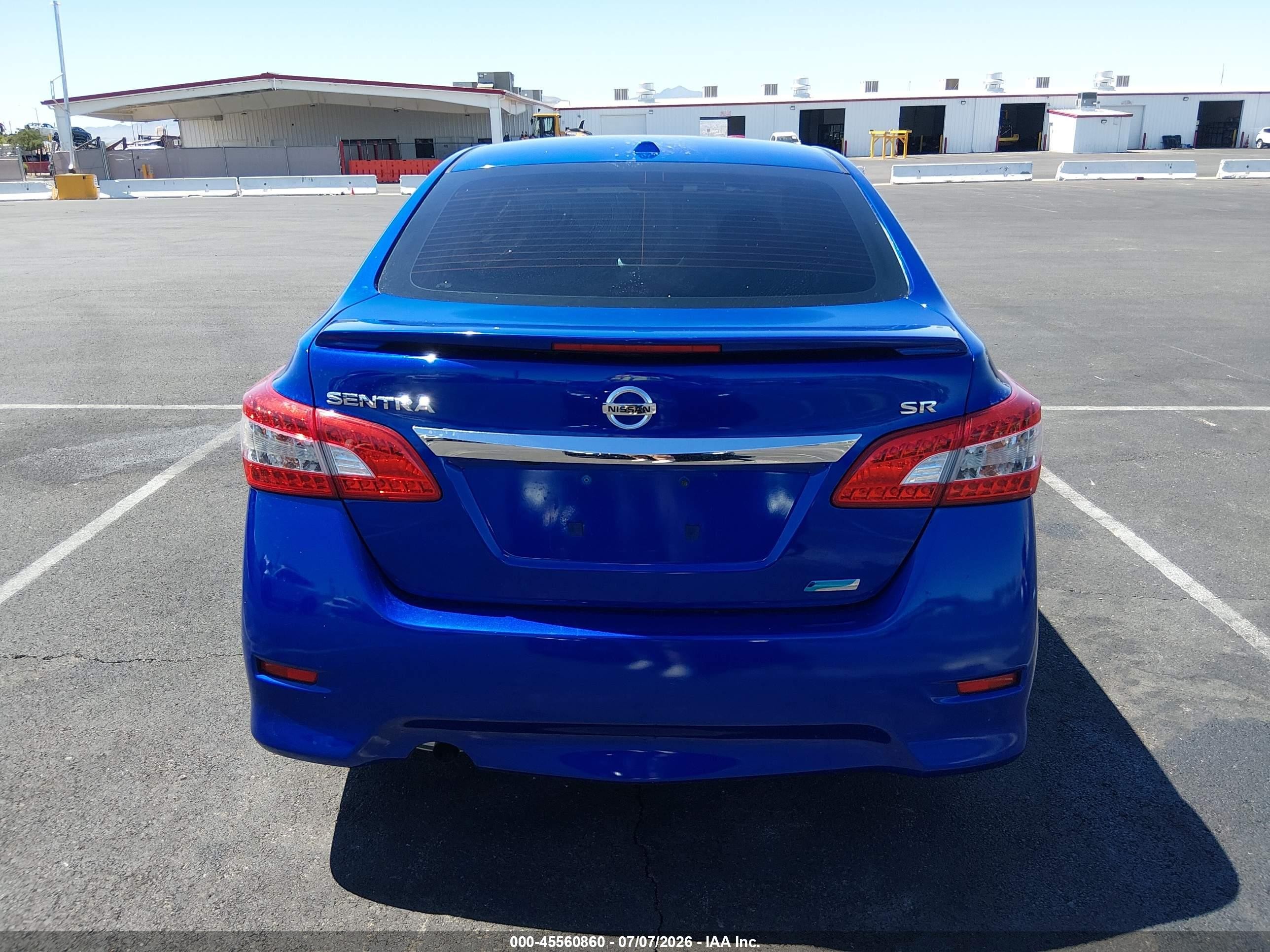 2014 Nissan Sentra Sr Blue vin: 3N1AB7AP5EY298824