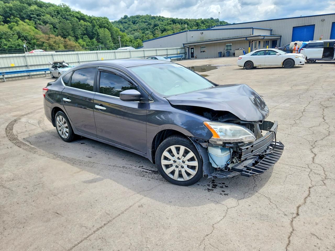 2014 Nissan Sentra Sv Серый vin: 3N1AB7AP5EY299973