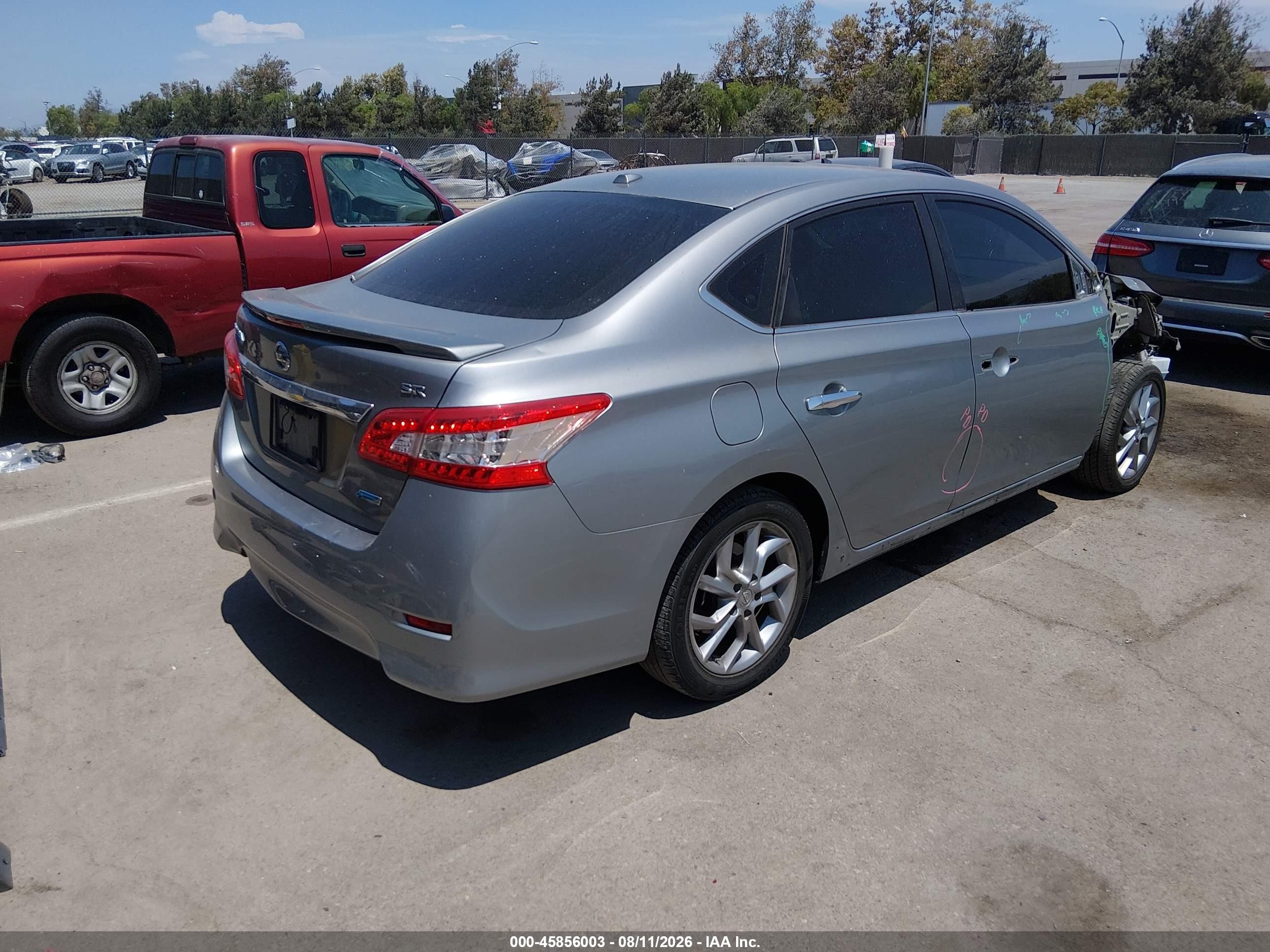 2014 Nissan Sentra Sr Silver vin: 3N1AB7AP5EY304640