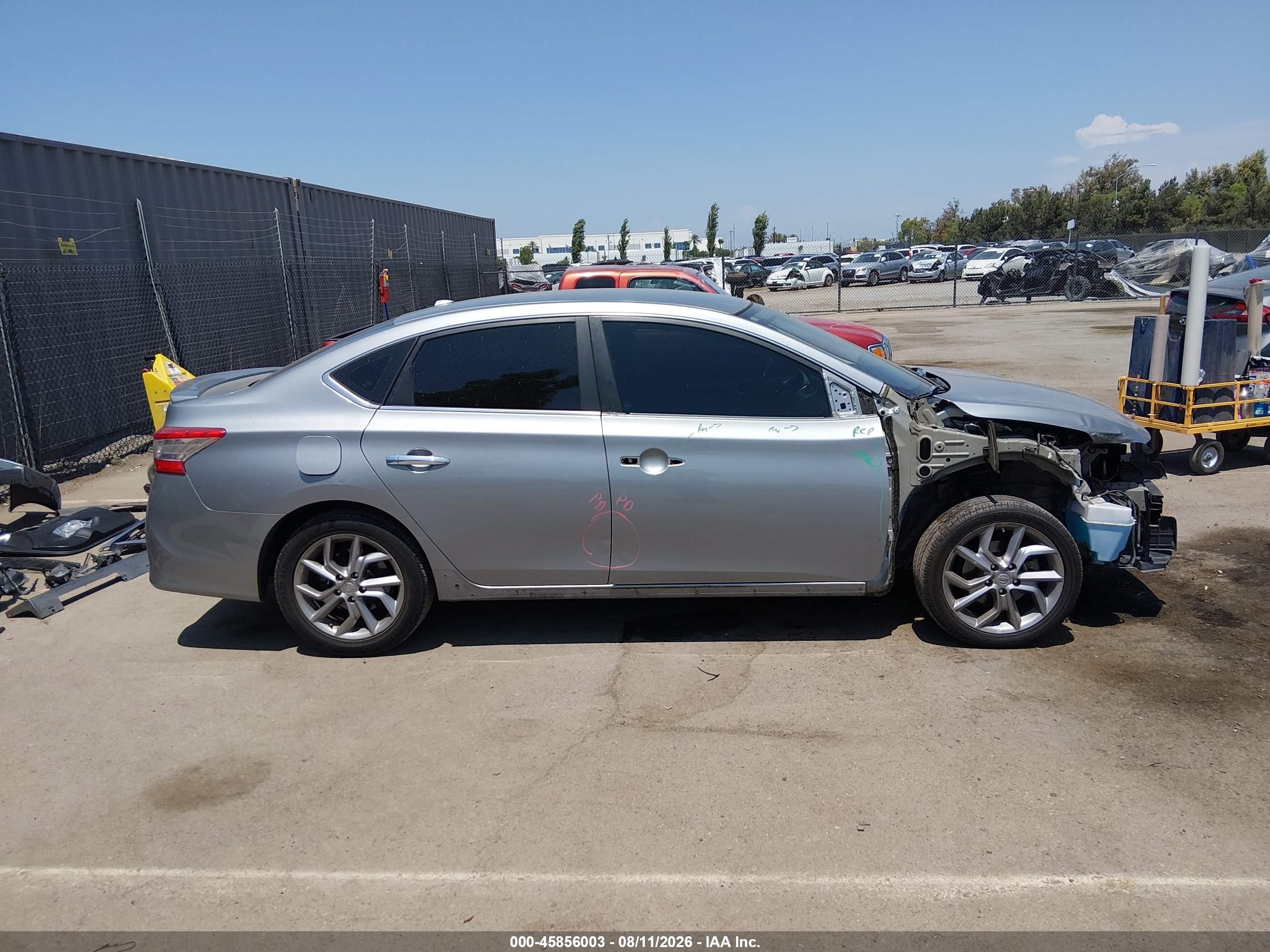 2014 Nissan Sentra Sr Silver vin: 3N1AB7AP5EY304640