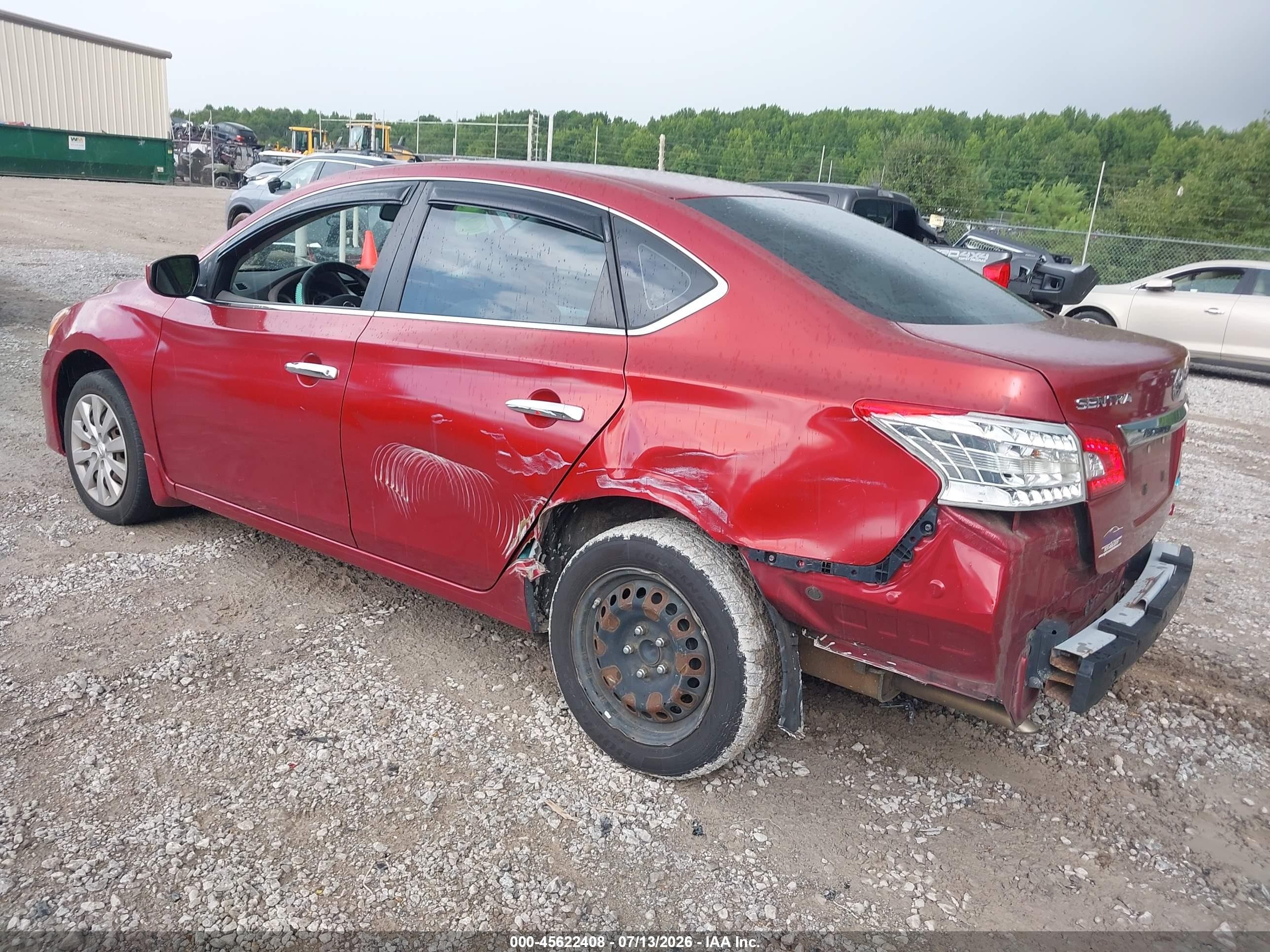 2014 Nissan Sentra Sv Red vin: 3N1AB7AP5EY307151
