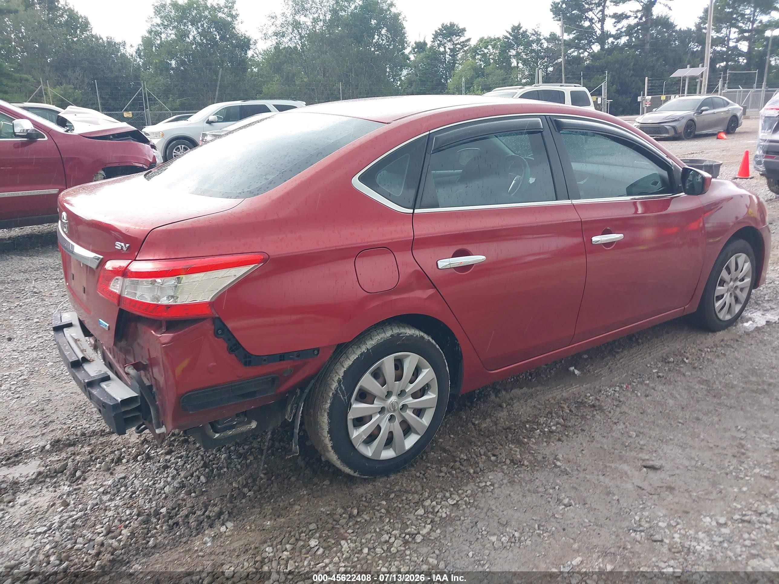 2014 Nissan Sentra Sv Red vin: 3N1AB7AP5EY307151