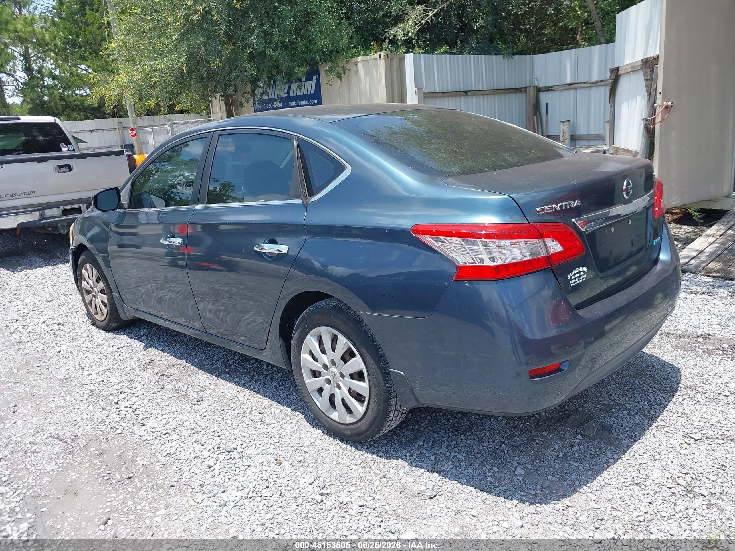 2014 Nissan Sentra Sv Blue vin: 3N1AB7AP5EY310955
