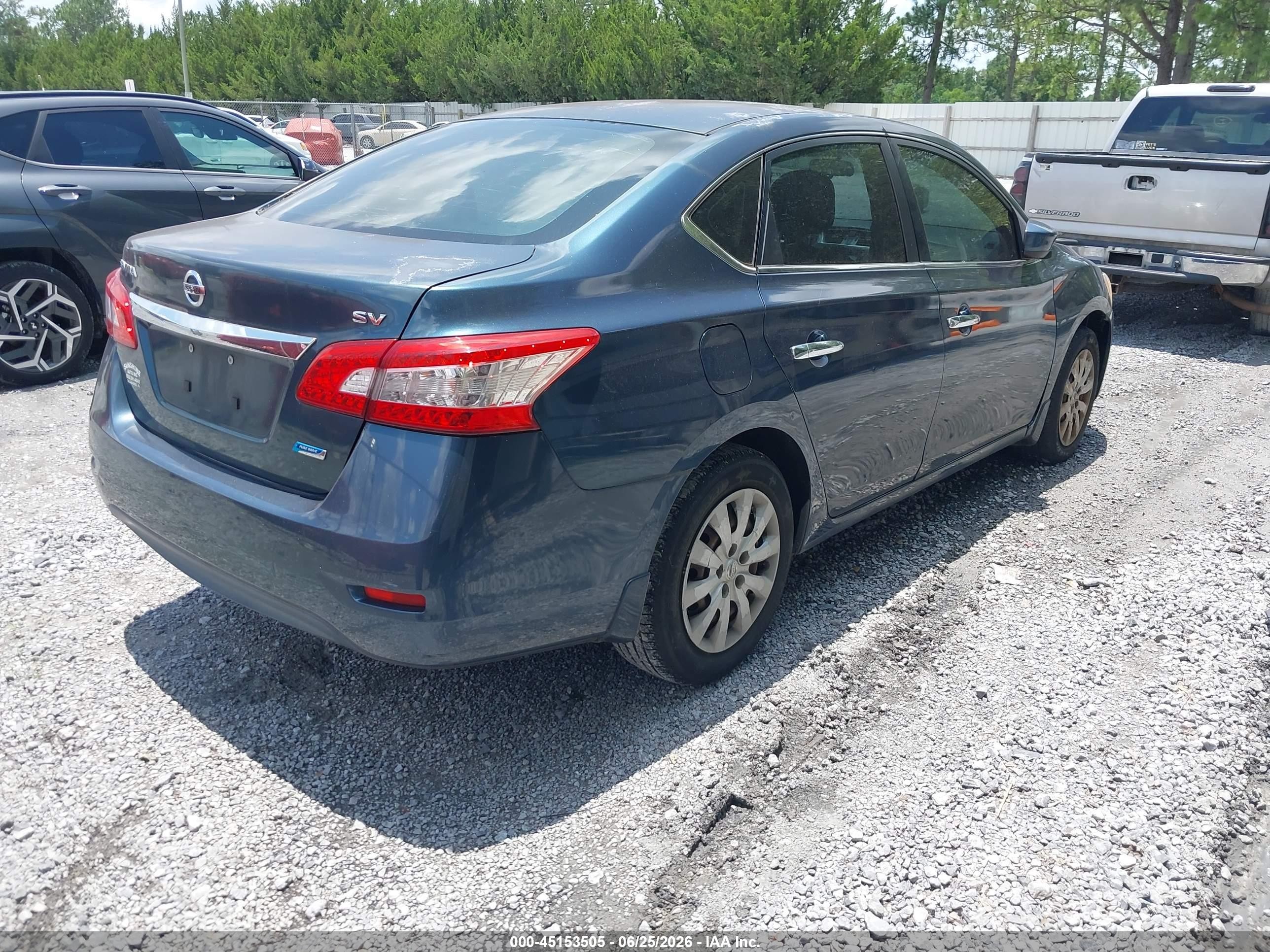2014 Nissan Sentra Sv Blue vin: 3N1AB7AP5EY310955