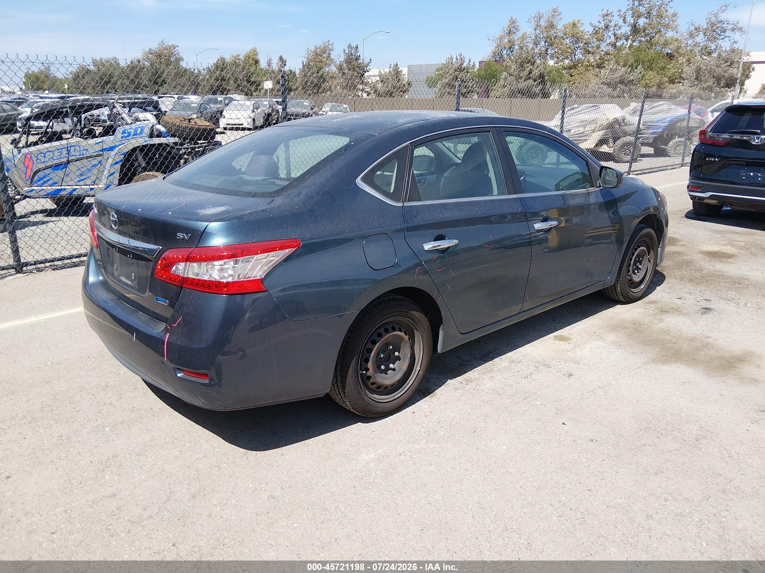 2014 Nissan Sentra Sv Green vin: 3N1AB7AP5EY315573