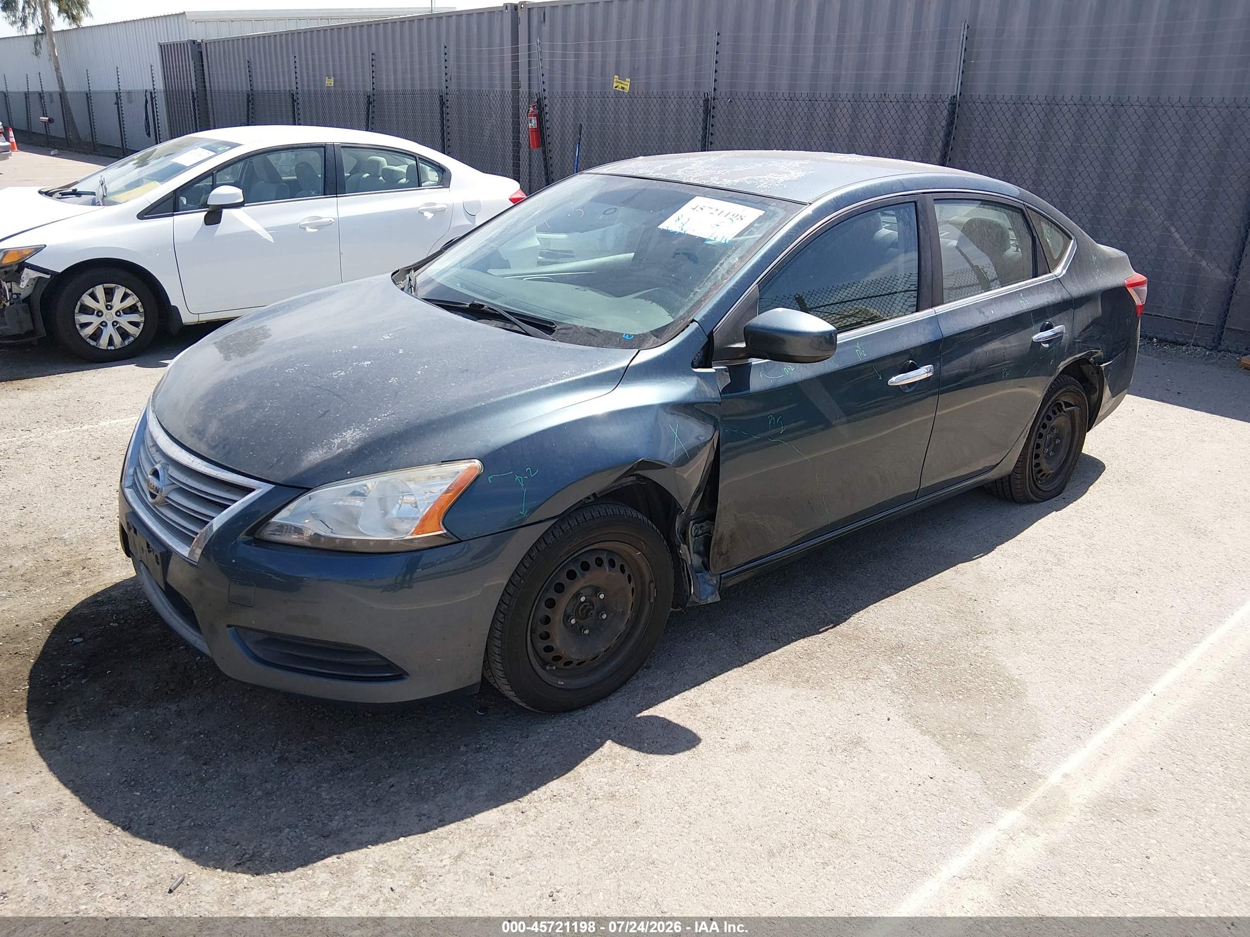 2014 Nissan Sentra Sv Green vin: 3N1AB7AP5EY315573
