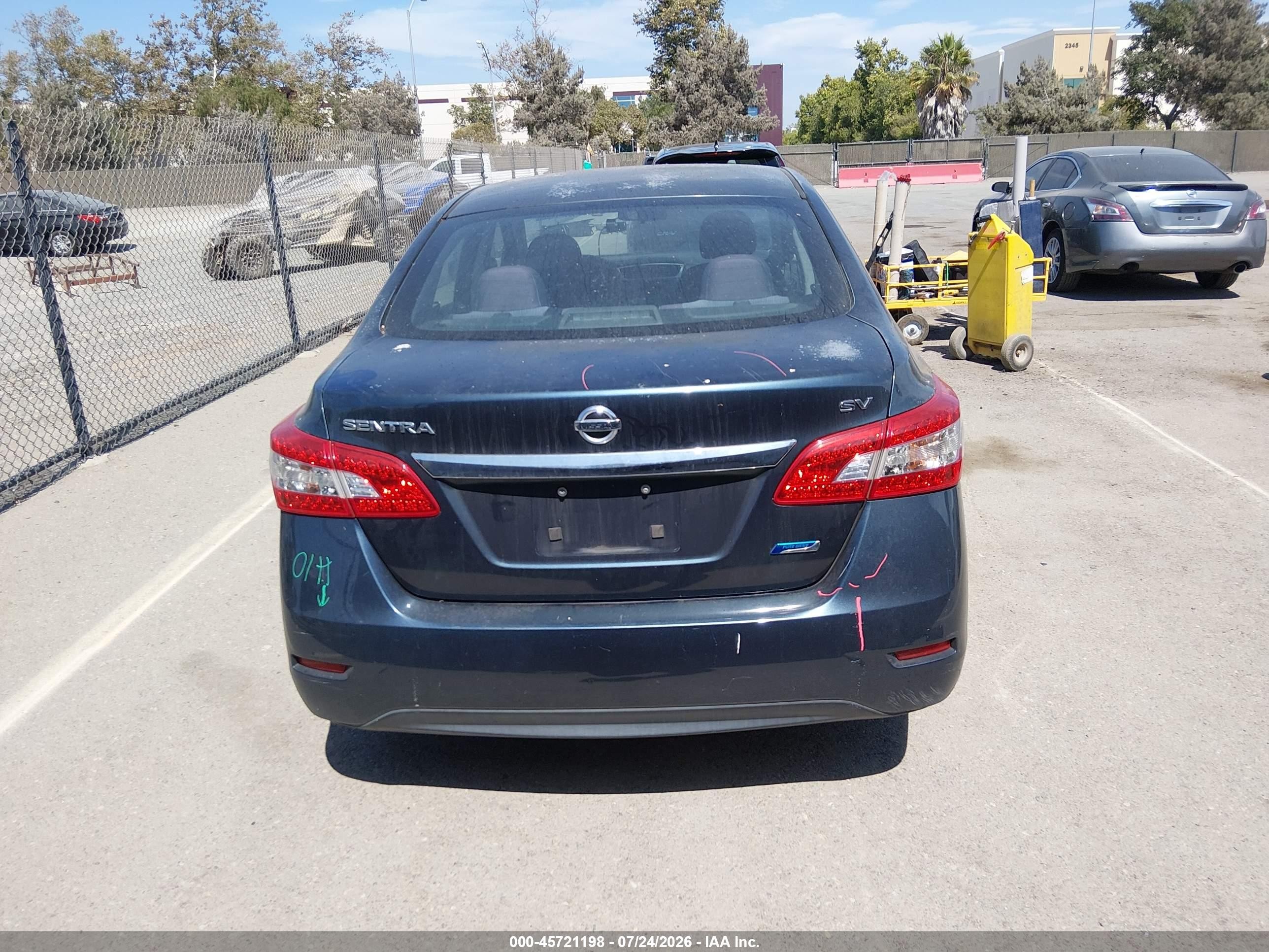 2014 Nissan Sentra Sv Green vin: 3N1AB7AP5EY315573