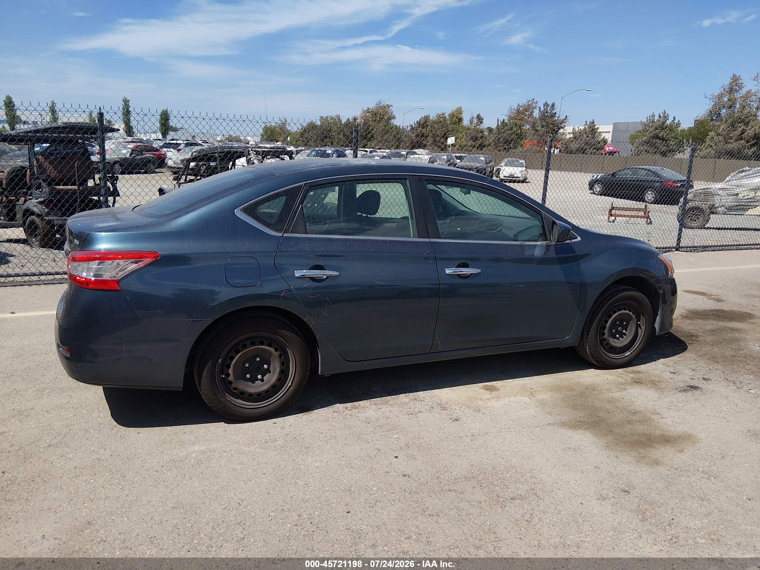 2014 Nissan Sentra Sv Green vin: 3N1AB7AP5EY315573