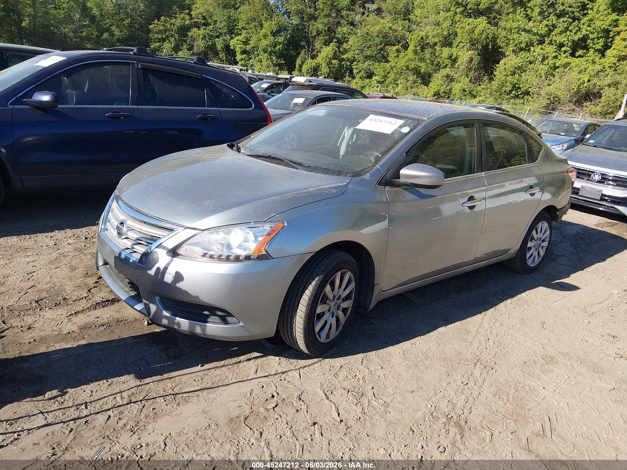 2014 Nissan Sentra Sv Silver vin: 3N1AB7AP5EY318182