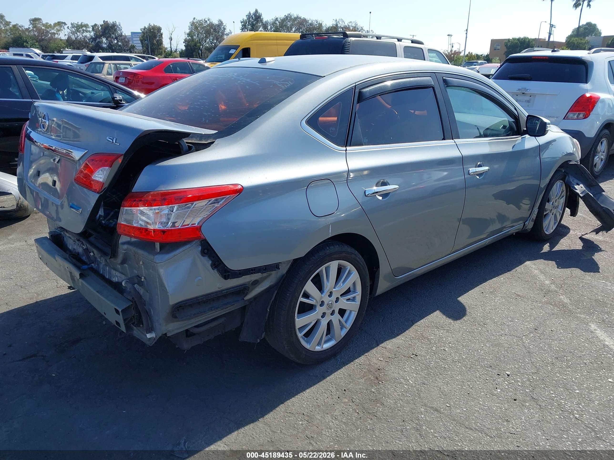 2014 Nissan Sentra Sl Gray vin: 3N1AB7AP5EY319090