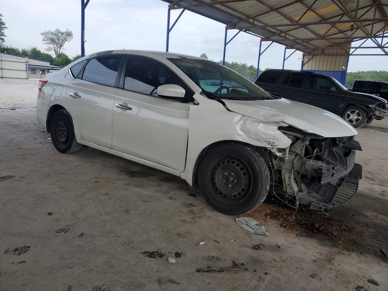 2014 Nissan Sentra Sv White vin: 3N1AB7AP5EY319333