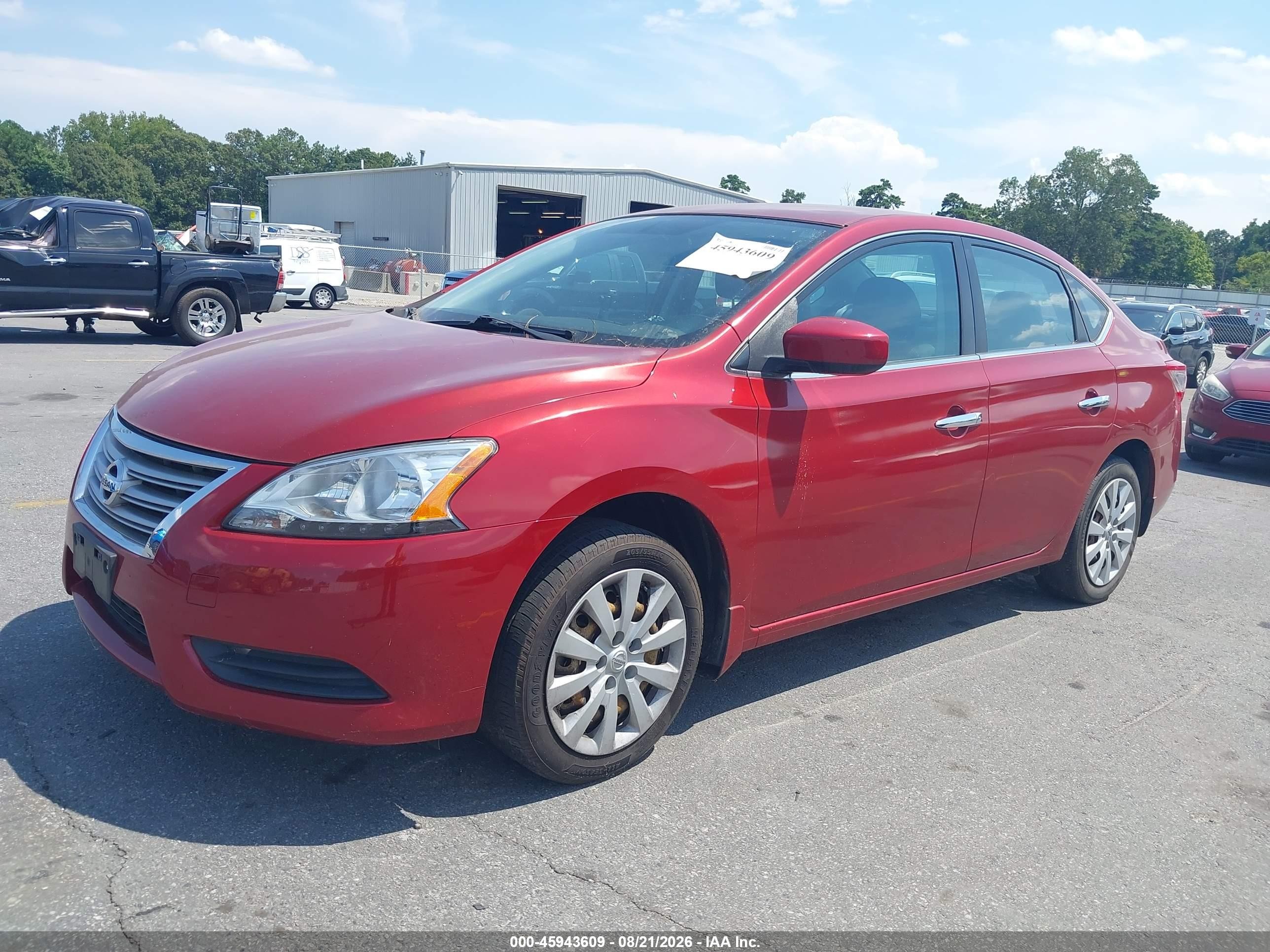 2014 Nissan Sentra Sv Красный vin: 3N1AB7AP5EY323057