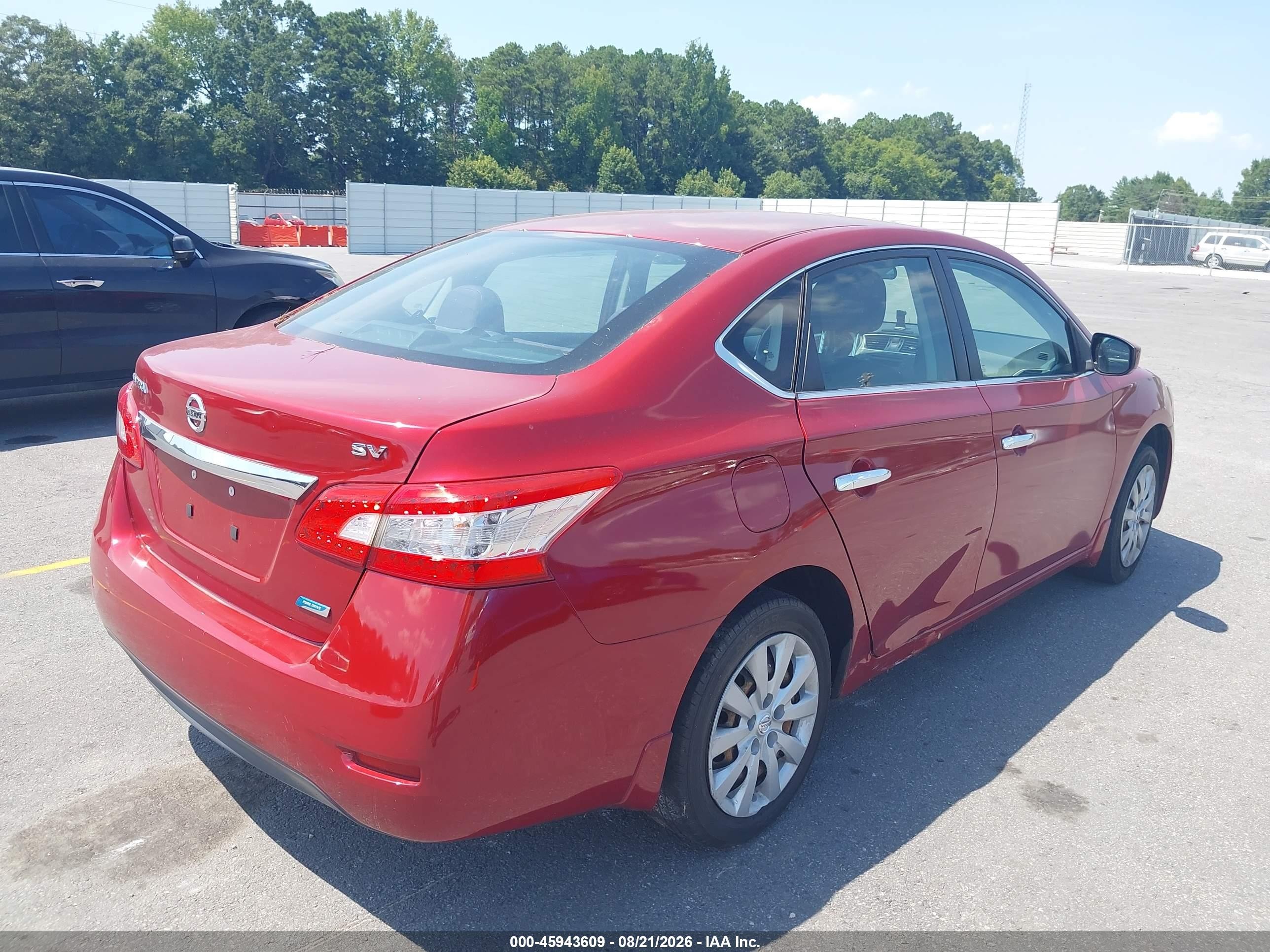 2014 Nissan Sentra Sv Красный vin: 3N1AB7AP5EY323057